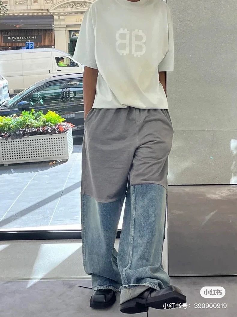 Balenciaga Balenciaga size S Denim paneled trousers paneled trousers Size US 27 - 5 Thumbnail