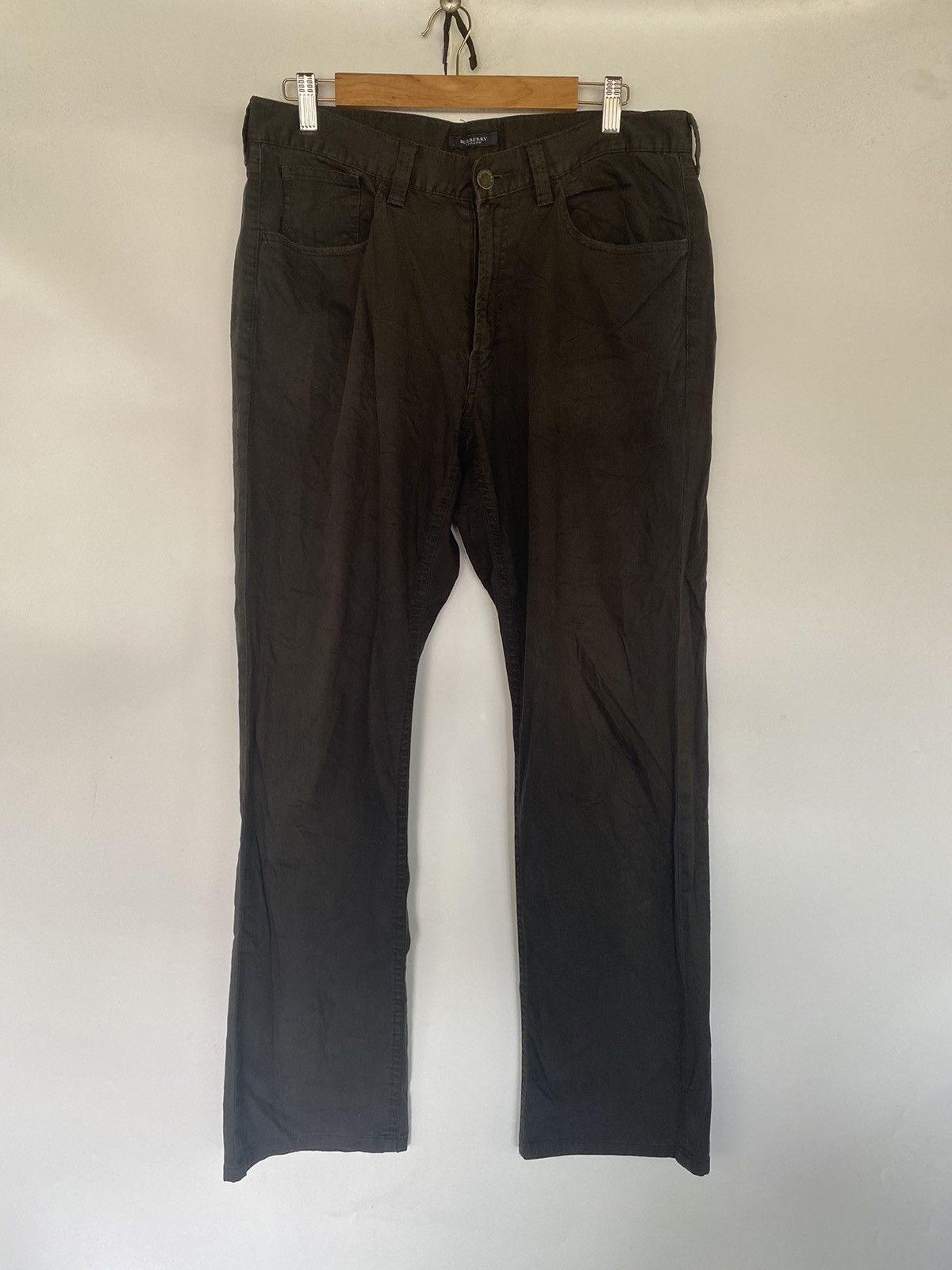Burberry × Vintage Burberry London Black Stretch Pant Size US 34 / EU 50 - 1 Thumbnail