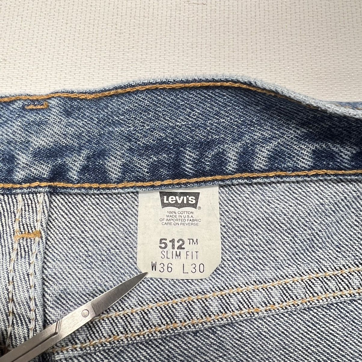 Levi's × Vintage VTG Levis Jeans 512 Blue Slim Taper Faded Washed Denim Size US 36 / EU 52 - 11 Thumbnail