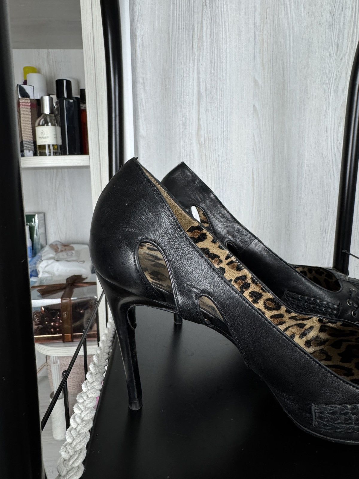 Dolce & Gabbana Dolce & Gabbana vintage black leopard heels slingbacks Size US 11 / IT 41 - 7 Thumbnail