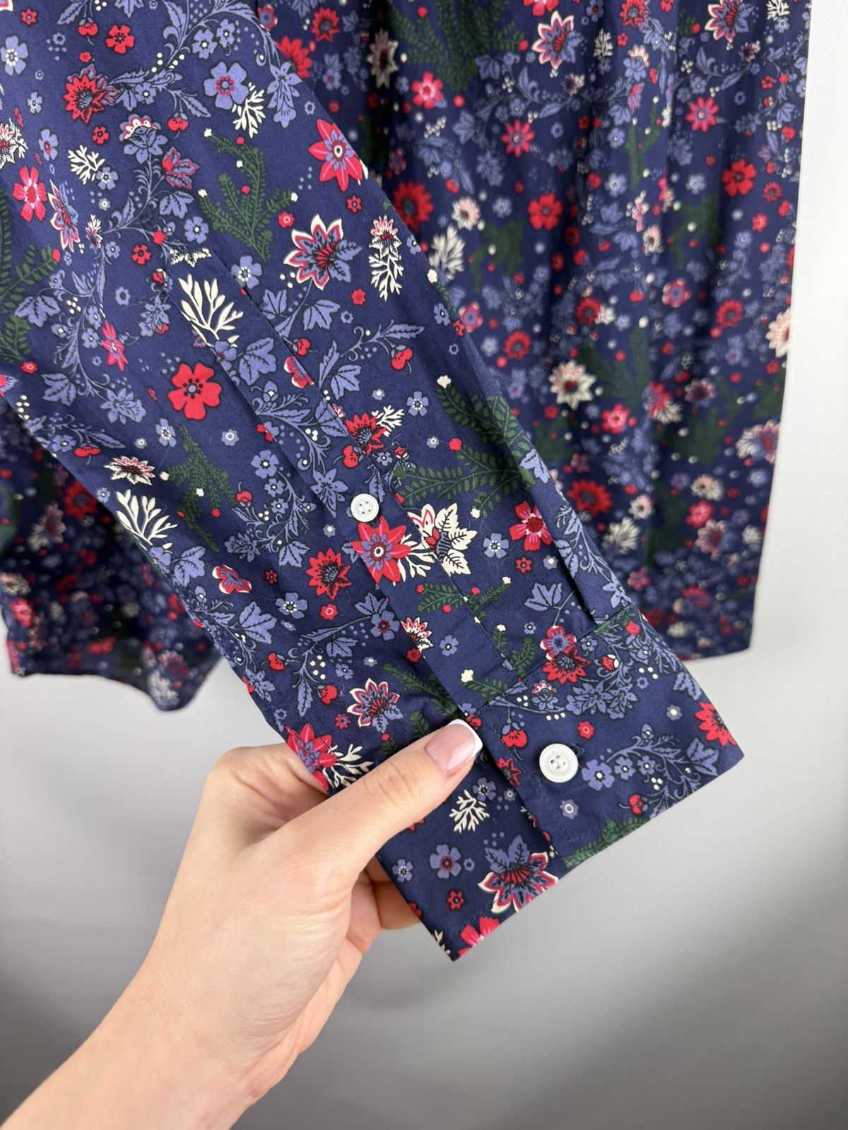 Pretty Green Pretty Green Floral Pattern Long Sleeve Button Up Shirt Size US S / EU 44-46 / 1 - 10 Thumbnail