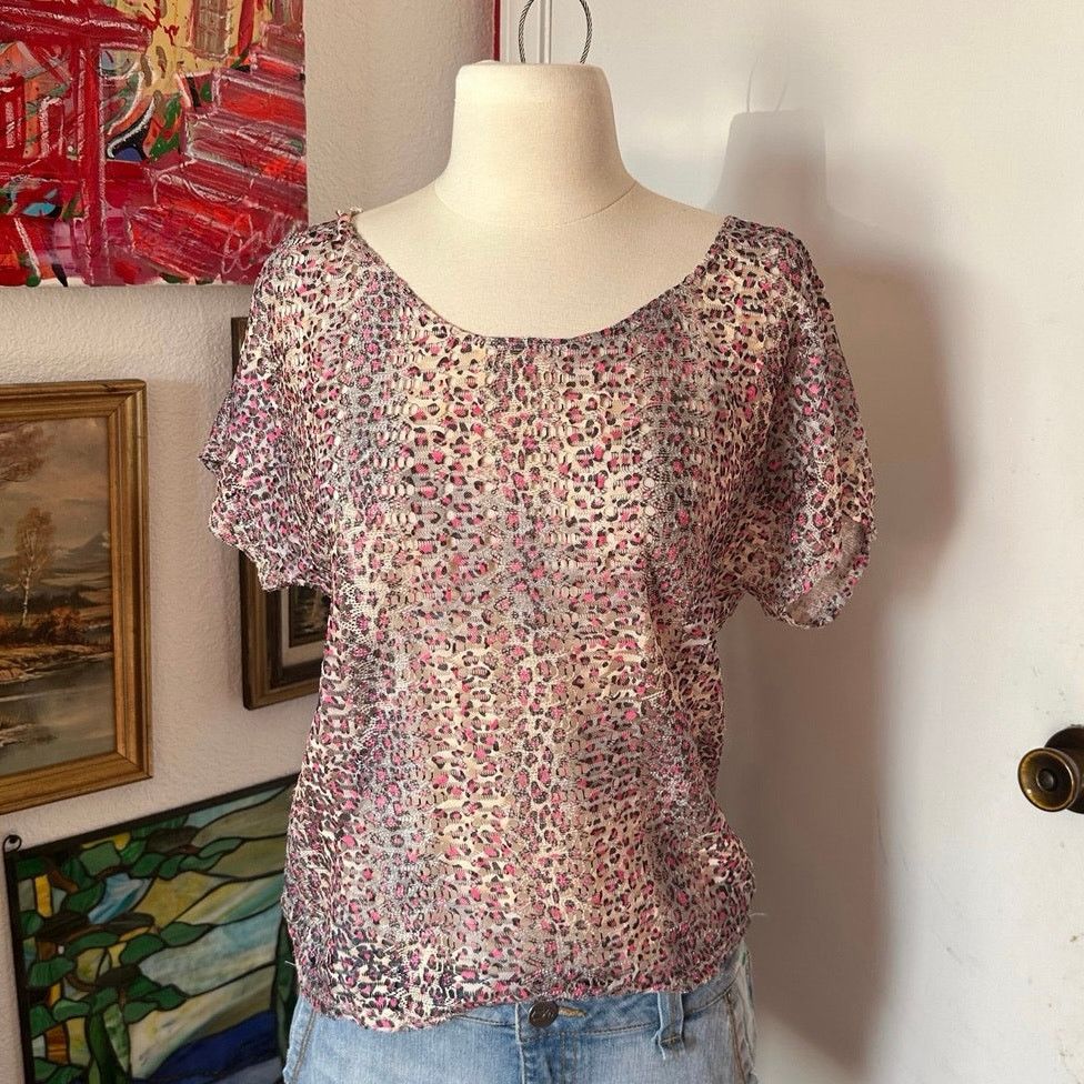 Other mitto to the world leopard print mesh shirt Size M / US 6-8 / IT 42-44 - 1 Thumbnail