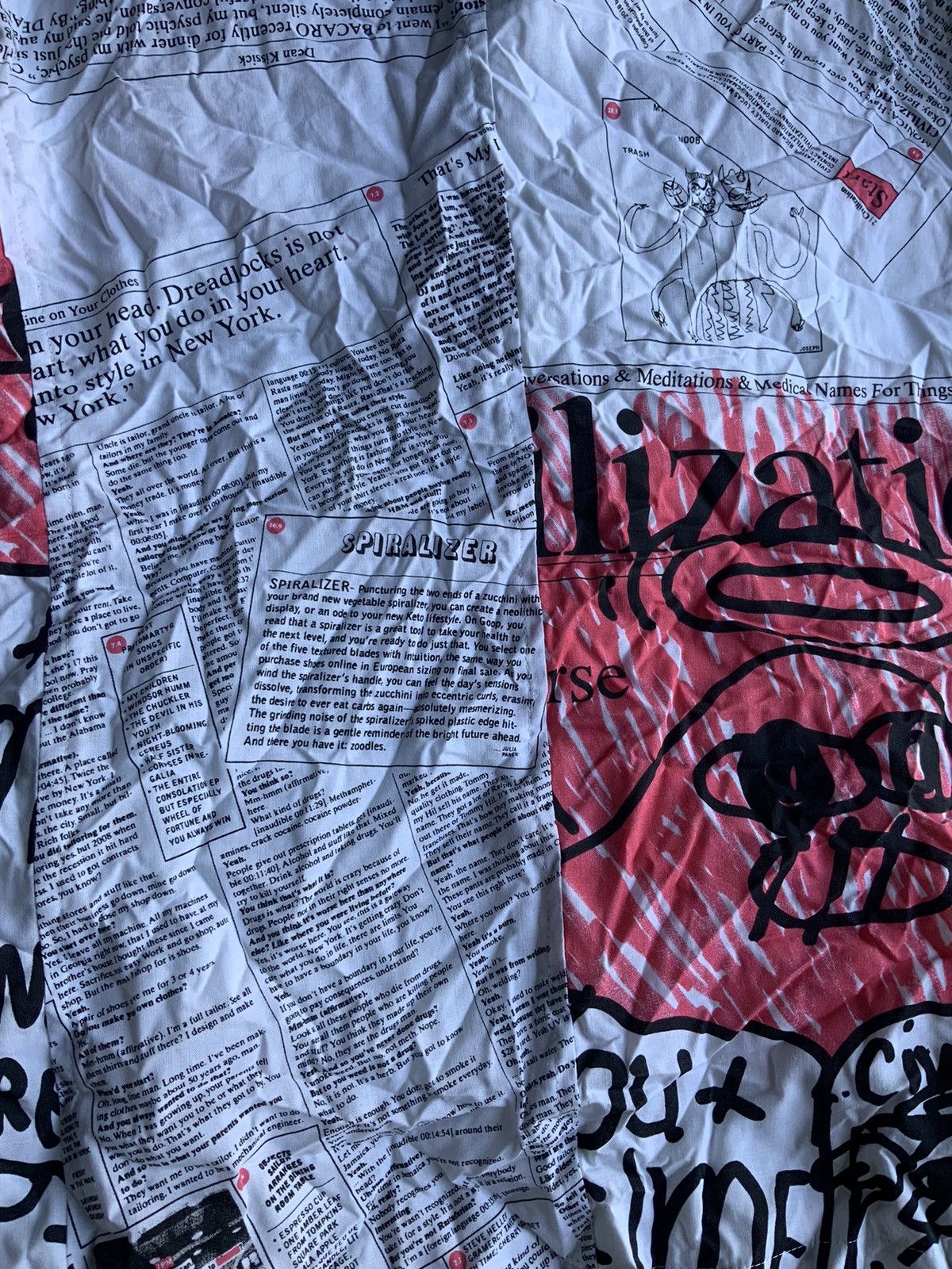 Junya Watanabe Junya Watanabe Crinkled Newspaper Blazer Civilization Size US L / EU 52-54 / 3 - 10 Thumbnail