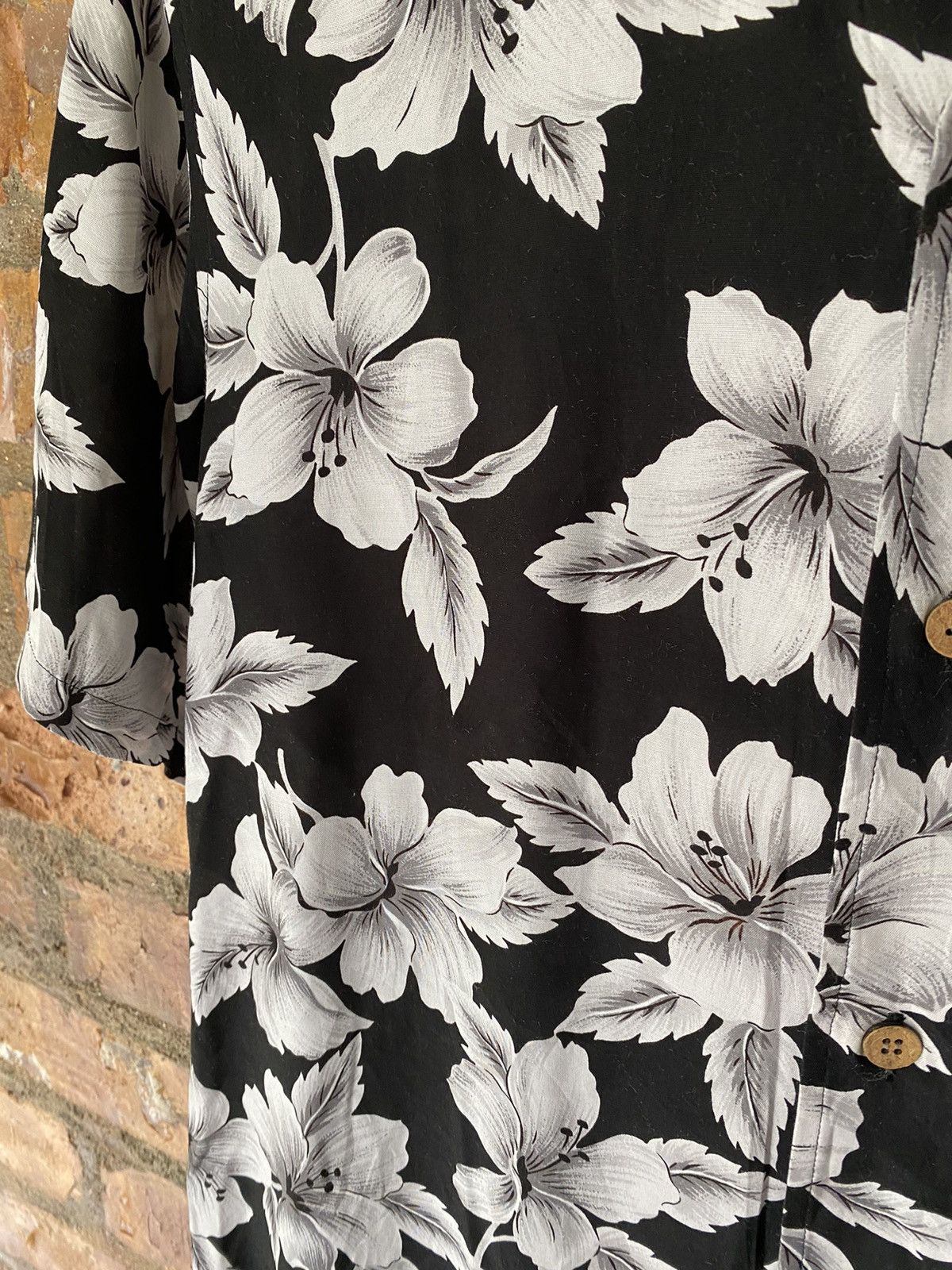 Comme Ca Ism 2000s Black floral 100% rayon Kenji Ito Comme Ca Collection Size US M / EU 48-50 / 2 - 5 Thumbnail