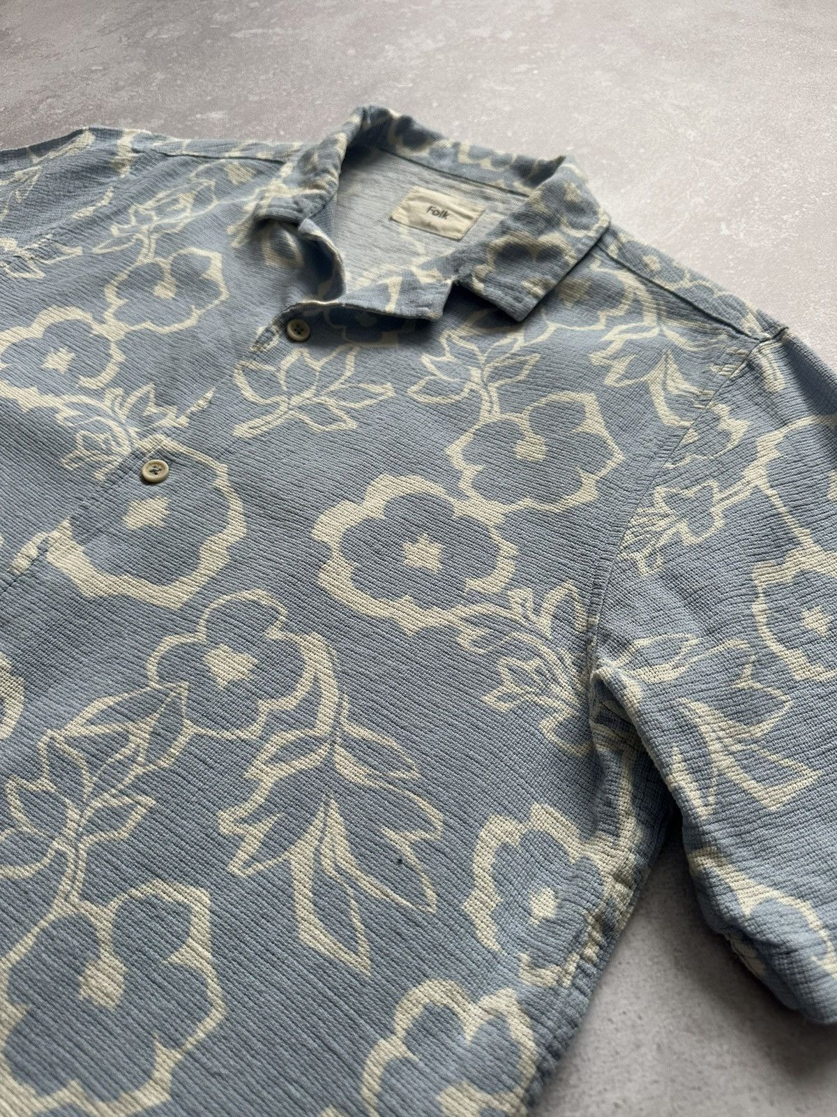 Folk × Stussy Shirts Button ups Folk 5 XL Blue Hawaiian Size US XL / EU 56 / 4 - 4 Thumbnail