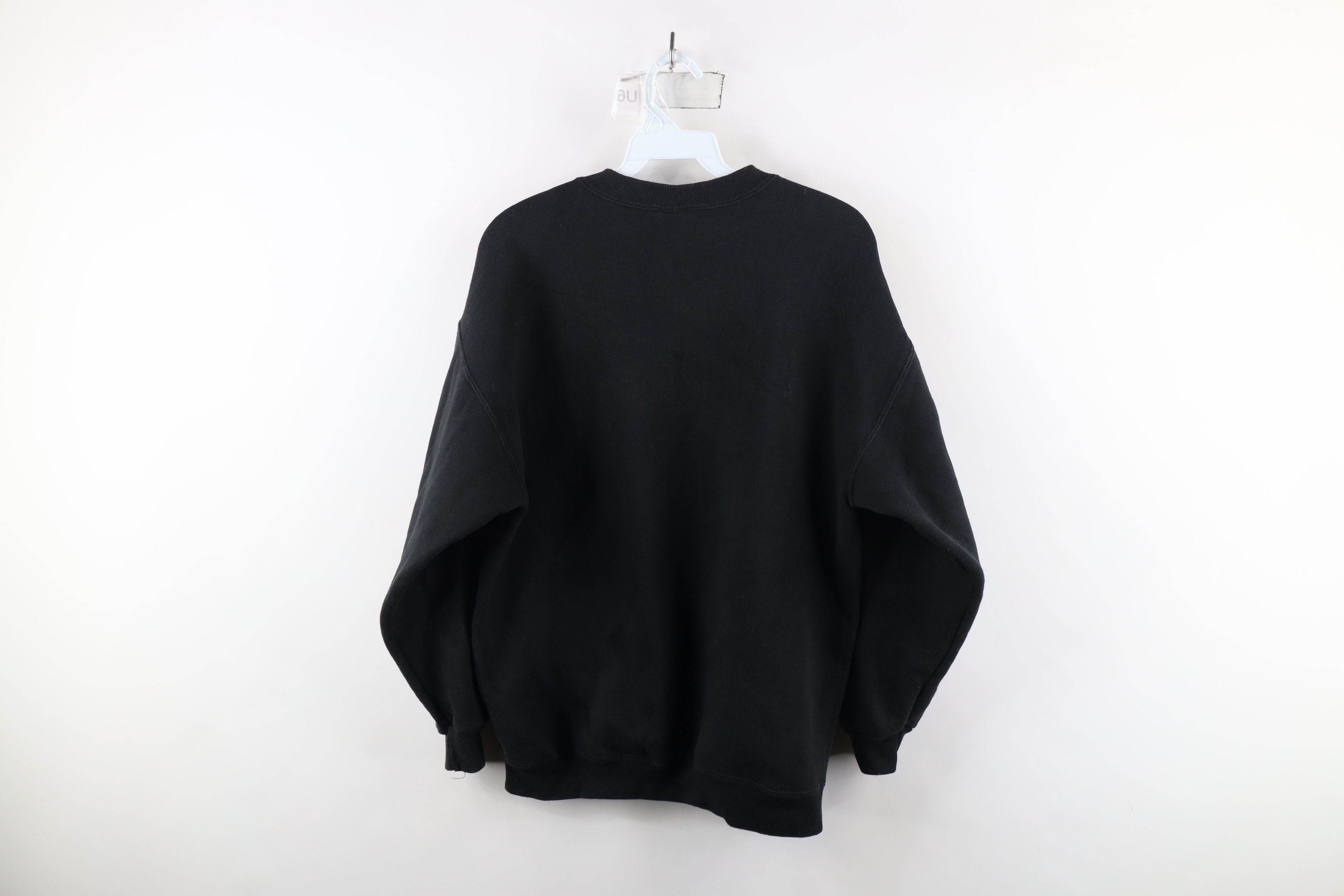 Vintage Vintage 90s Streetwear Blank Crewneck Sweatshirt Black USA Size M / US 6-8 / IT 42-44 - 6 Thumbnail