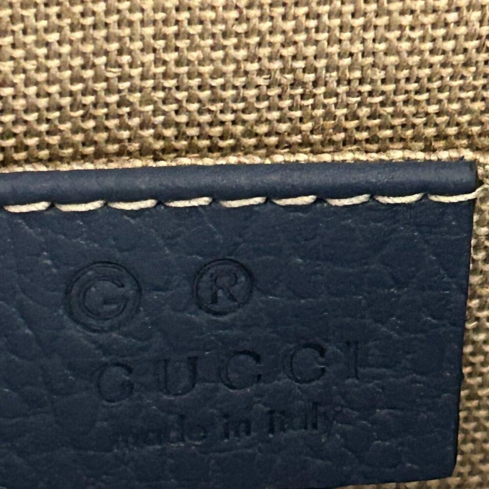 Gucci NWT GUCCI Interlocking GG Leather Crossbody Bag blue 510304 Size ONE SIZE - 6 Thumbnail