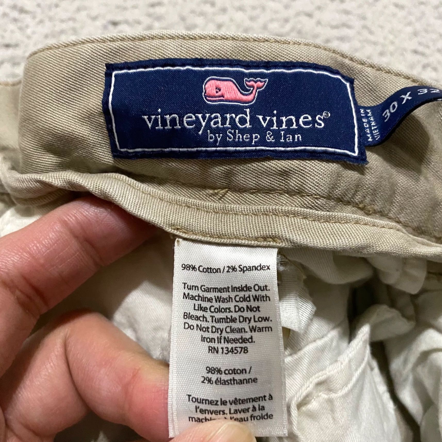 J.Crew Vineyard Vines Mens Pants 30x32 Beige Chino Straight Mid Rise Business Casual Size US 30 / EU 46 - 3 Thumbnail