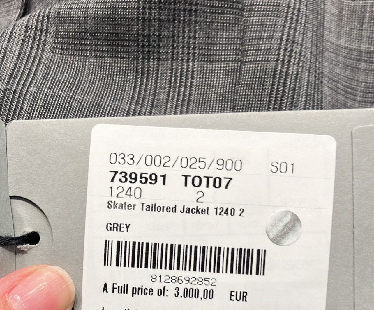 Balenciaga Graffiti Skater Tailored Jacket in Grey/Black Size US XS / EU 42 / 0 - 5 Thumbnail