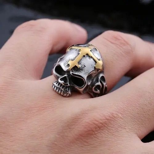 Other Vintage Skull Ring Size ONE SIZE - 1 Thumbnail