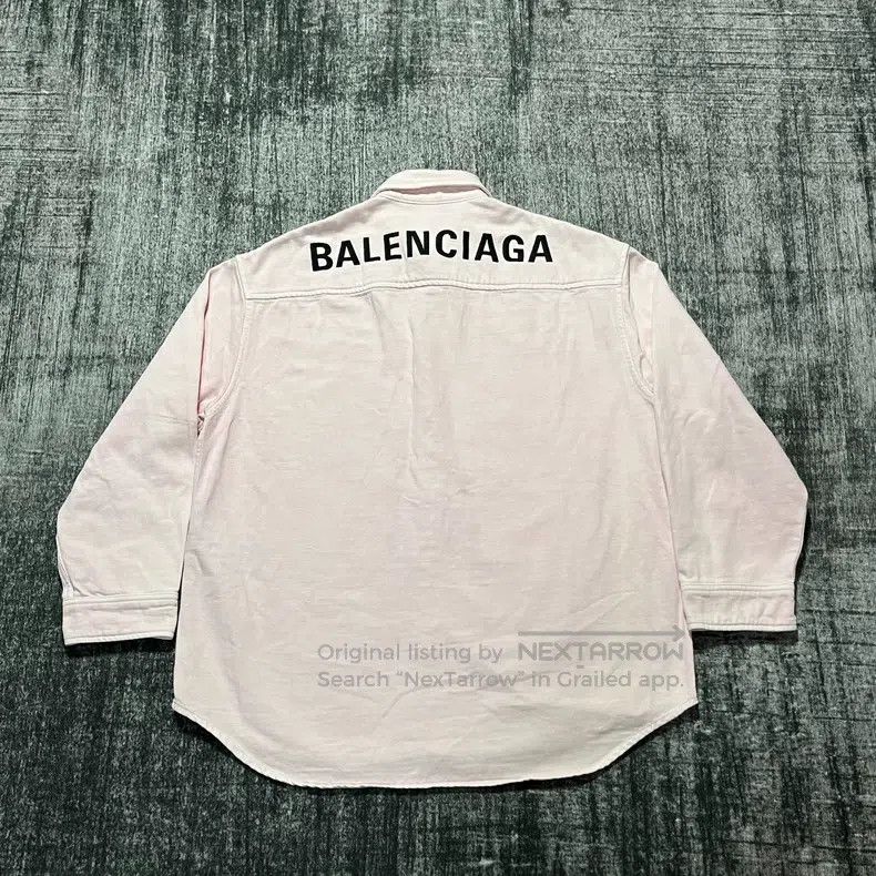 Balenciaga Balenciaga Back Large Logo Light Pink Denim Jacket Size XS / US 0-2 / IT 36-38 - 1 Thumbnail