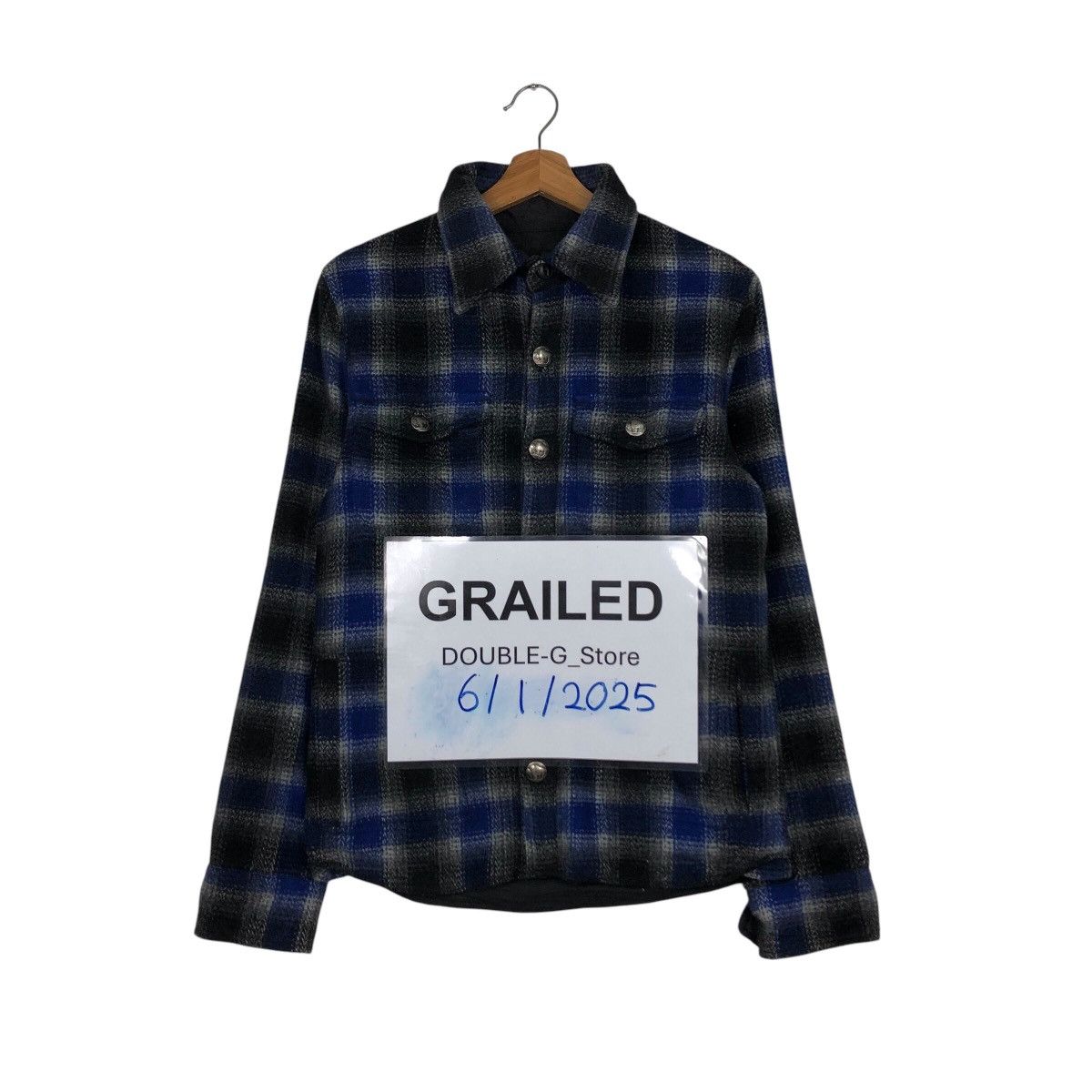 📌Jackrose Vintage Acdc Flannel Shirt Jacket Tartan Design