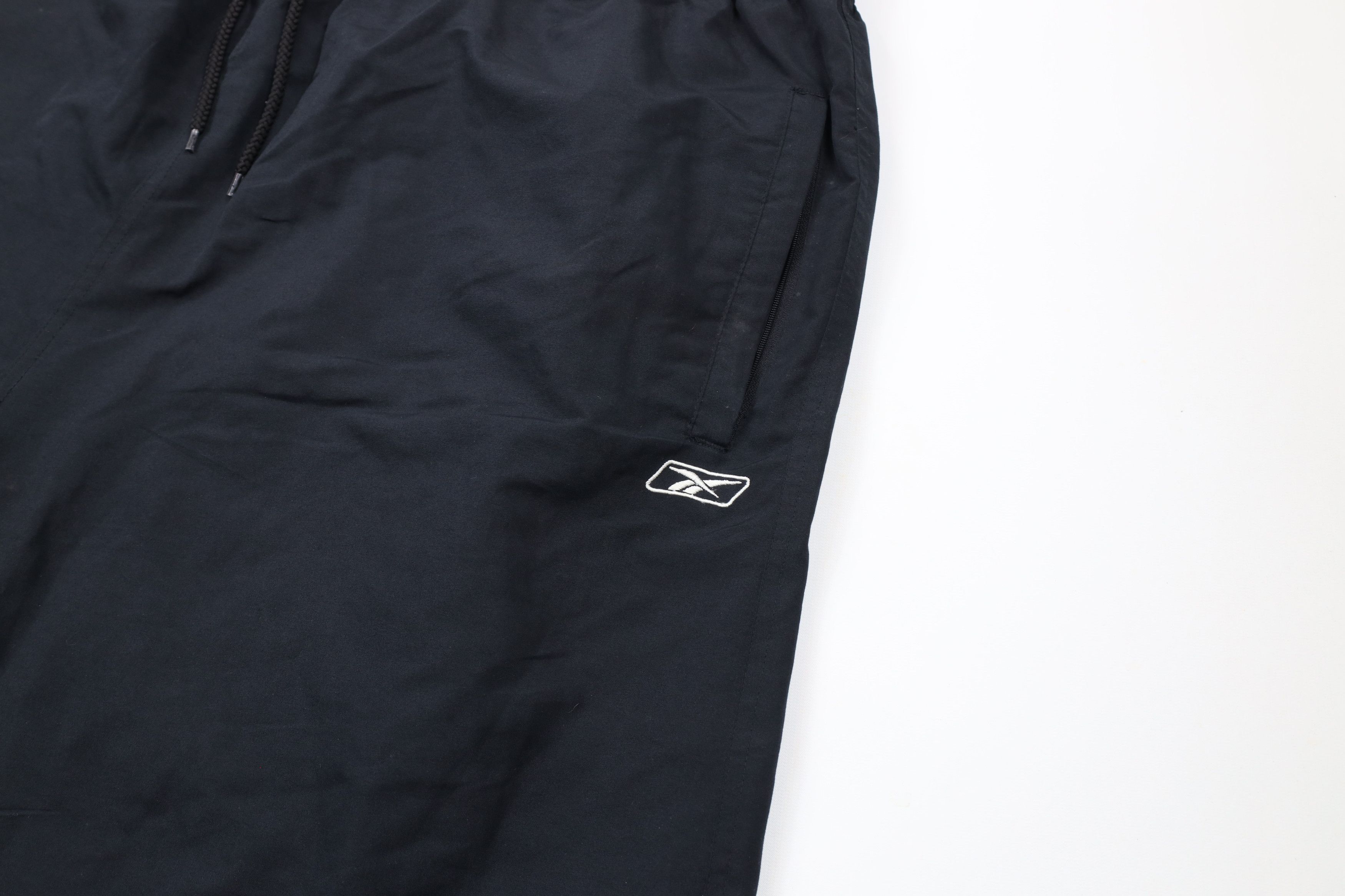 Reebok × Vintage Vintage 90s Reebok Lined Classic Logo Wide Leg Pants Black Size US 42 / EU 58 - 6 Thumbnail