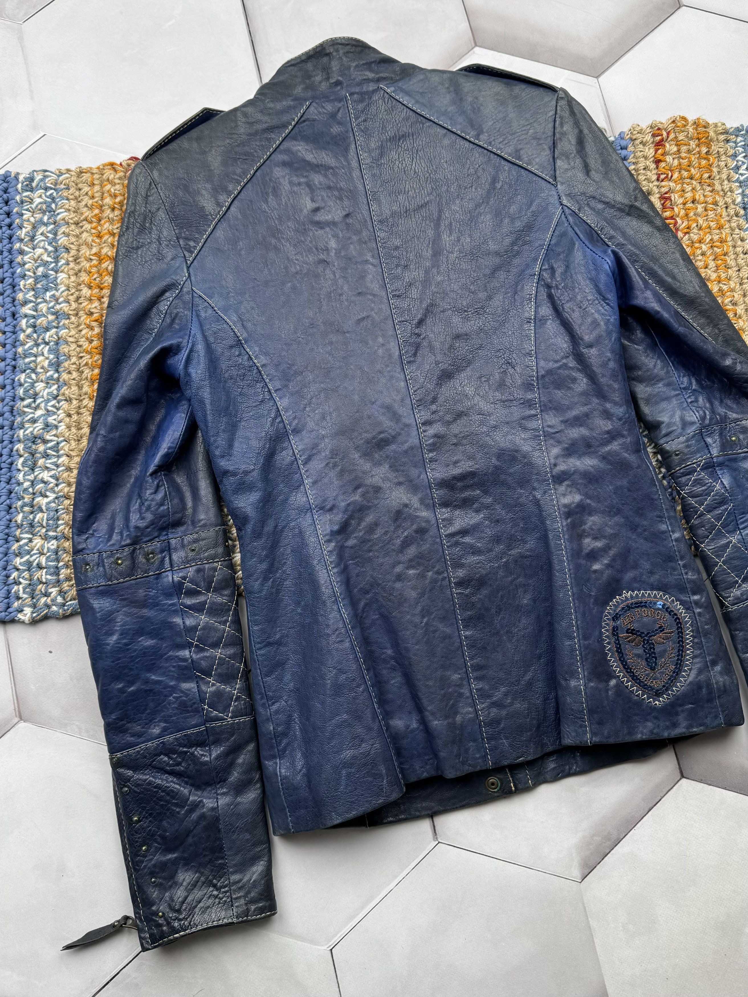 Vintage Vintage Faded Leather Jacket (E4) Size S / US 4 / IT 40 - 9 Thumbnail