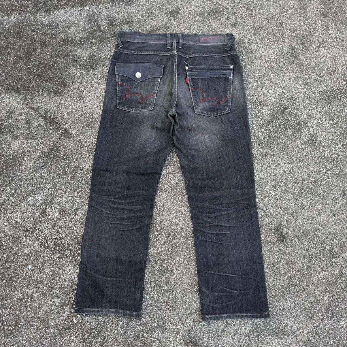 Edwin VINTAGE EDWIN BLACK FADED RIPPEP JEAN PANTSA Size US 34 / EU 50 - 9 Thumbnail
