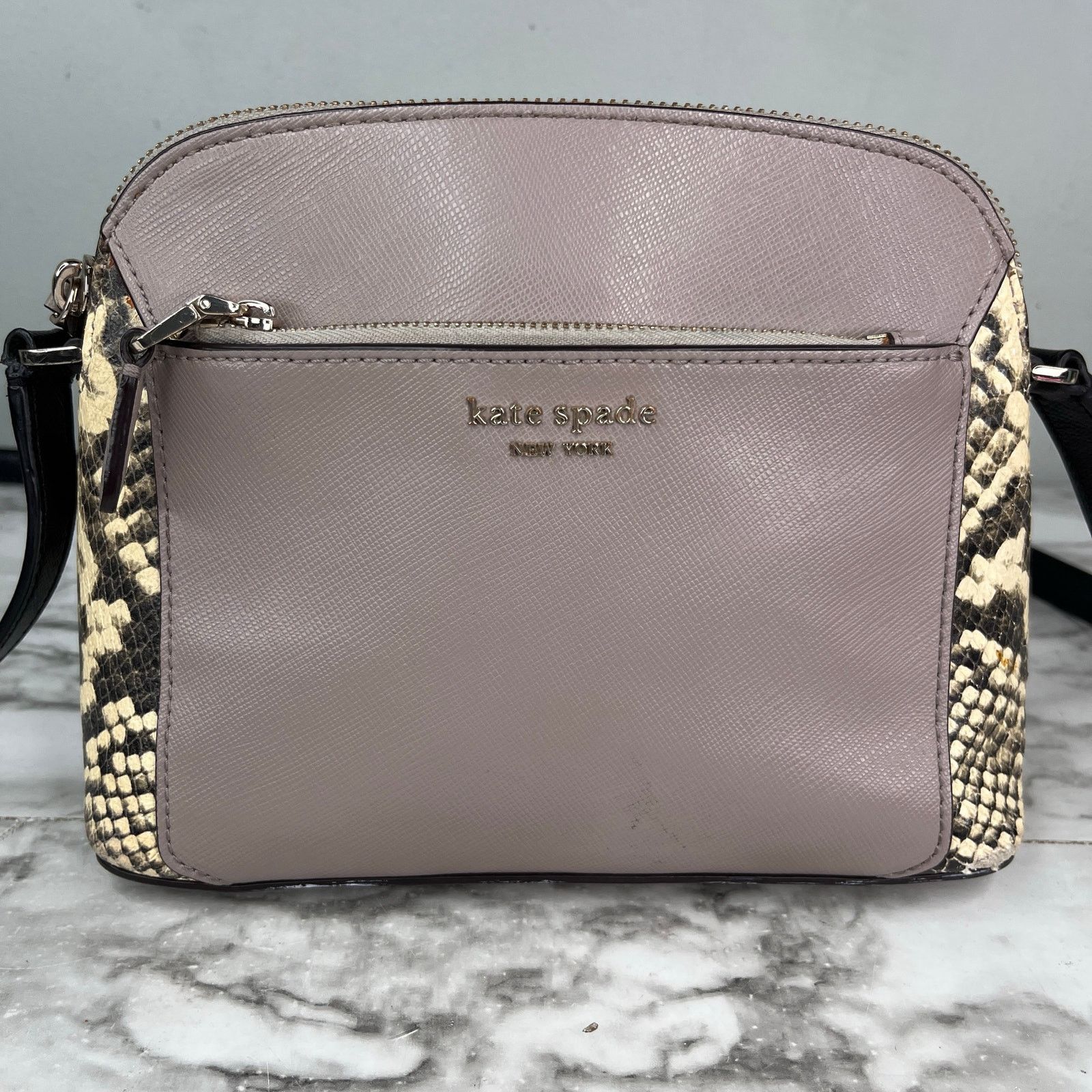 Kate Spade Kate Spade NY Louise Python Embossed Taupe Crossbody Purse Size ONE SIZE - 20 Thumbnail