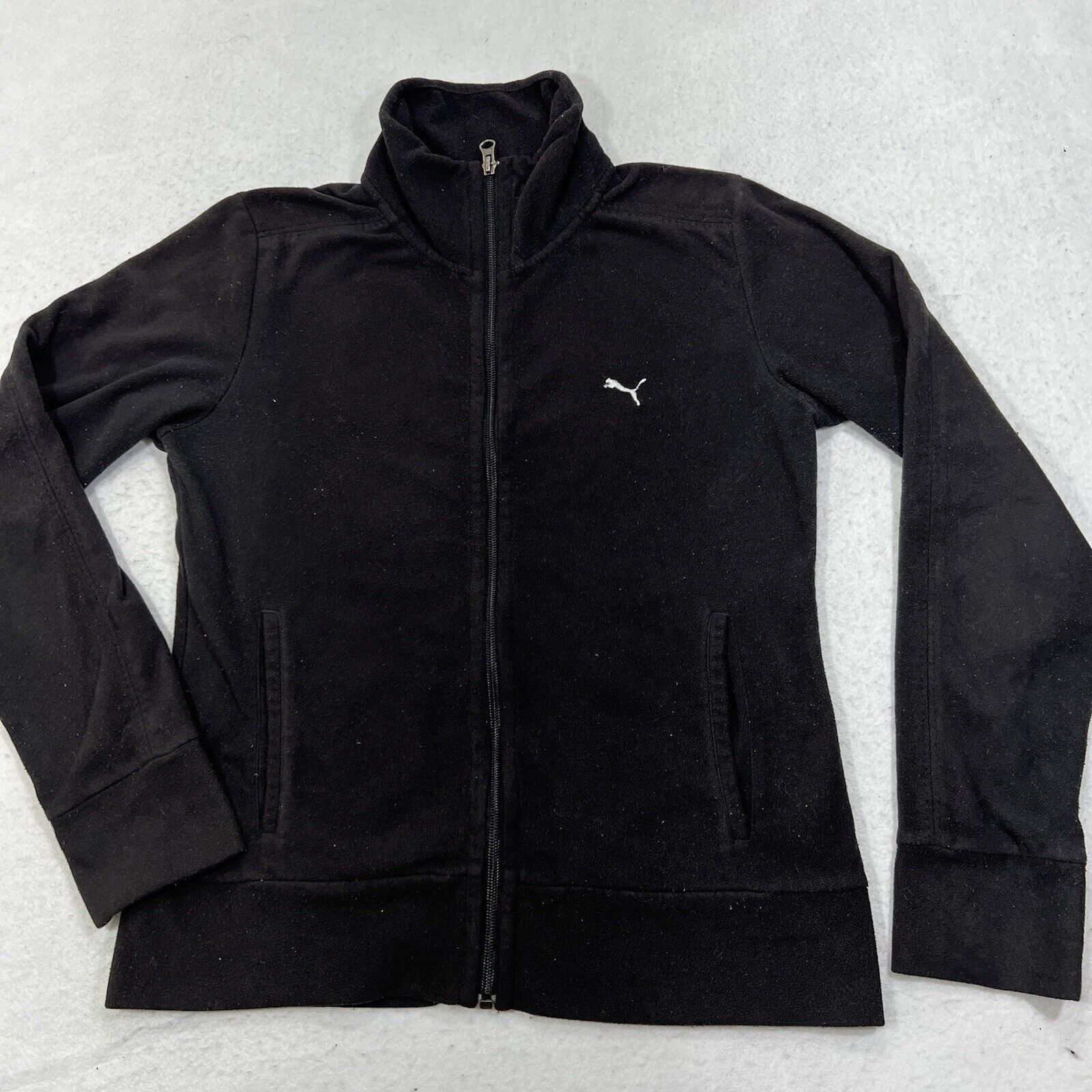 Puma PUMA Full Zip Athletic Black Sweatshirt With Pockets Size S / US 4 / IT 40 - 1 Thumbnail