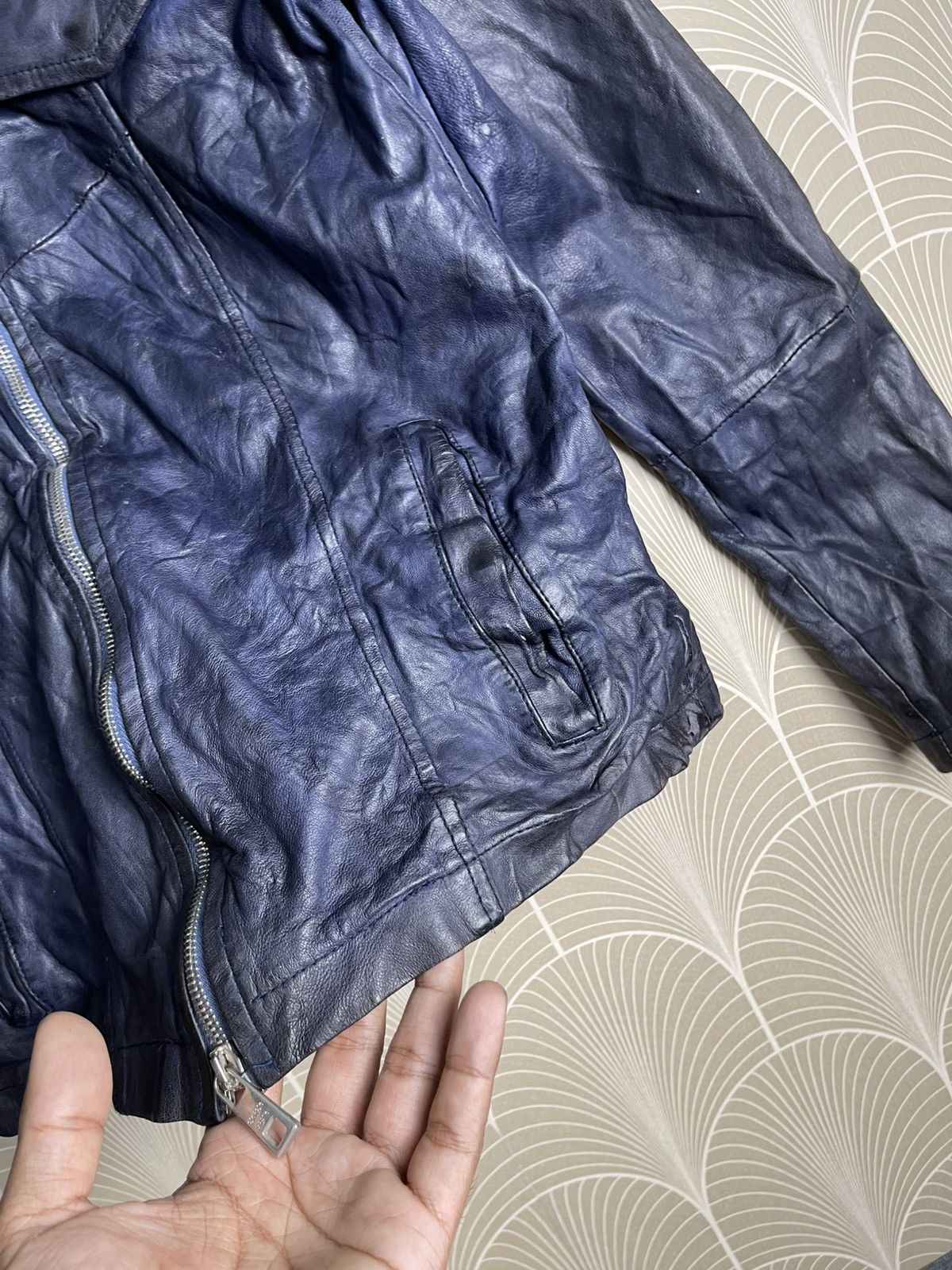 Giorgio Brato VINTAGE GIORGIO BRATO ORGANIC EDITION BIKER LEATHER JACKET Size US S / EU 44-46 / 1 - 6 Thumbnail