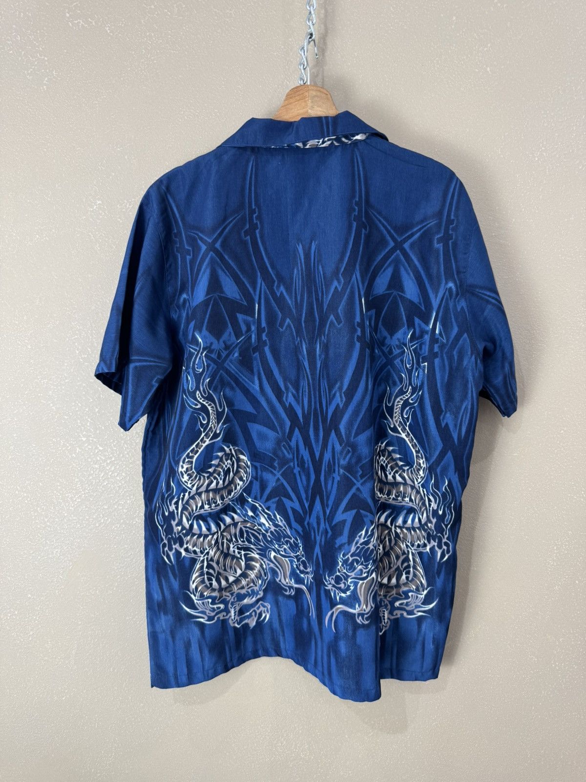 Other Vintage y2k Crazy Hawaiian Abstract Flame Tribal Shirt Size US XL / EU 56 / 4 - 2 Thumbnail