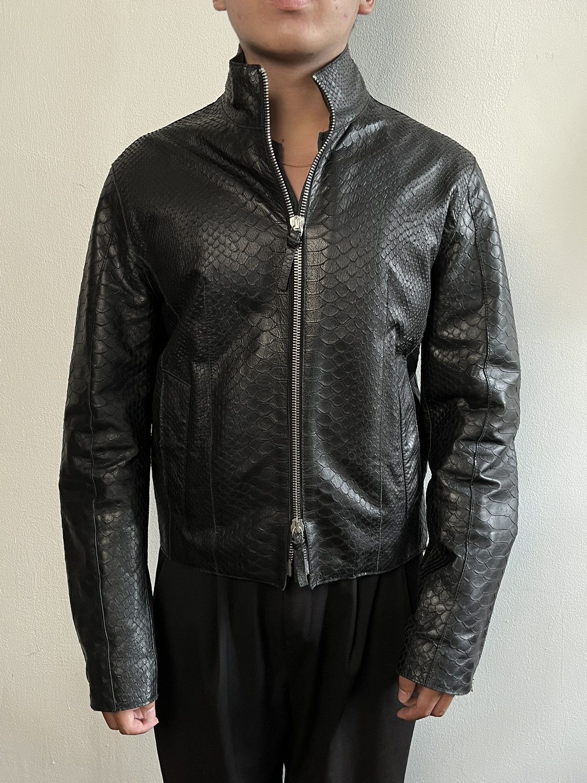 Emporio Armani Emporia Armani Leather Jacket Size US L / EU 52-54 / 3 - 3 Thumbnail
