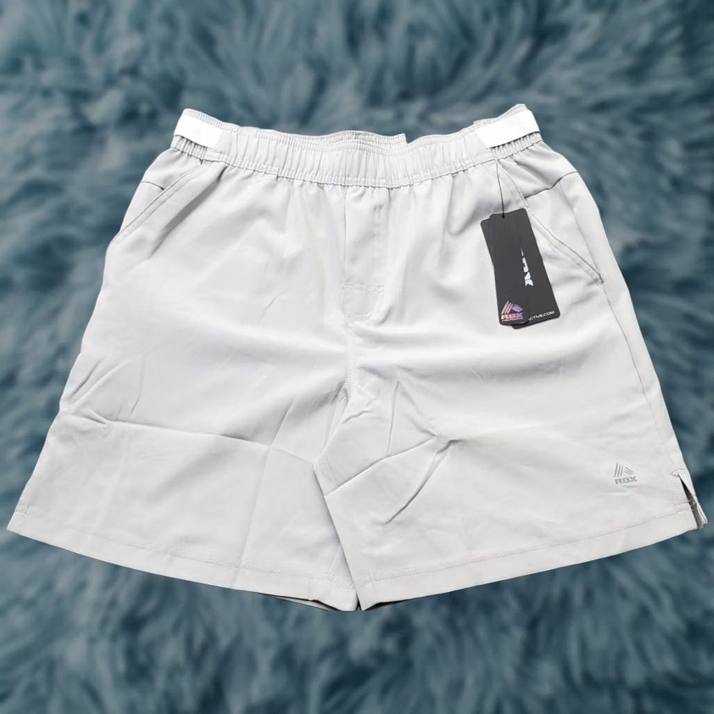 Vintage RBX Training Shorts Mens M Gray Athletic Performance Stretch Elastic Waist Size US 31 - 1 Thumbnail