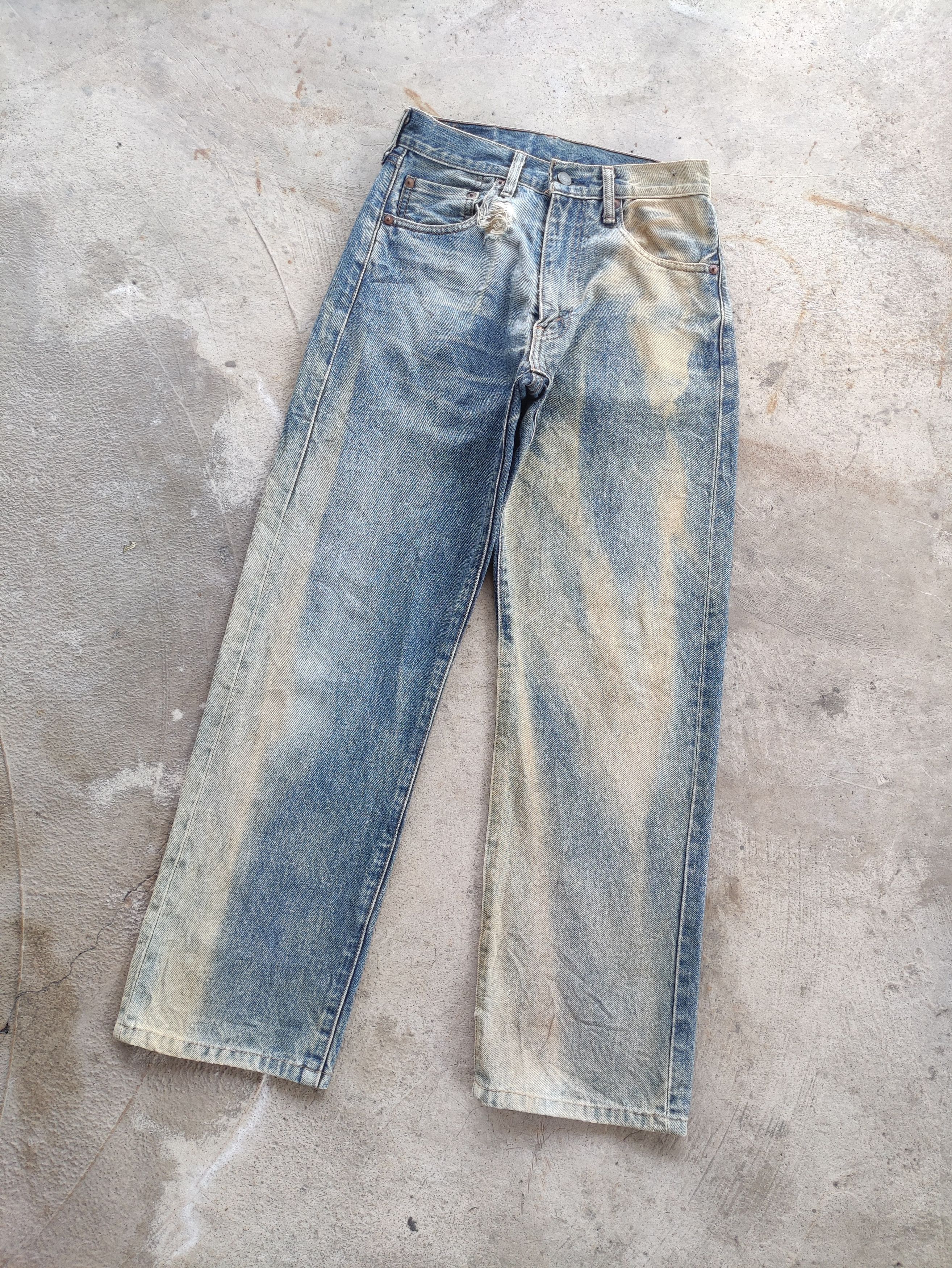 Vintage Levis 502 Jean Rusty distressed Faded Denim