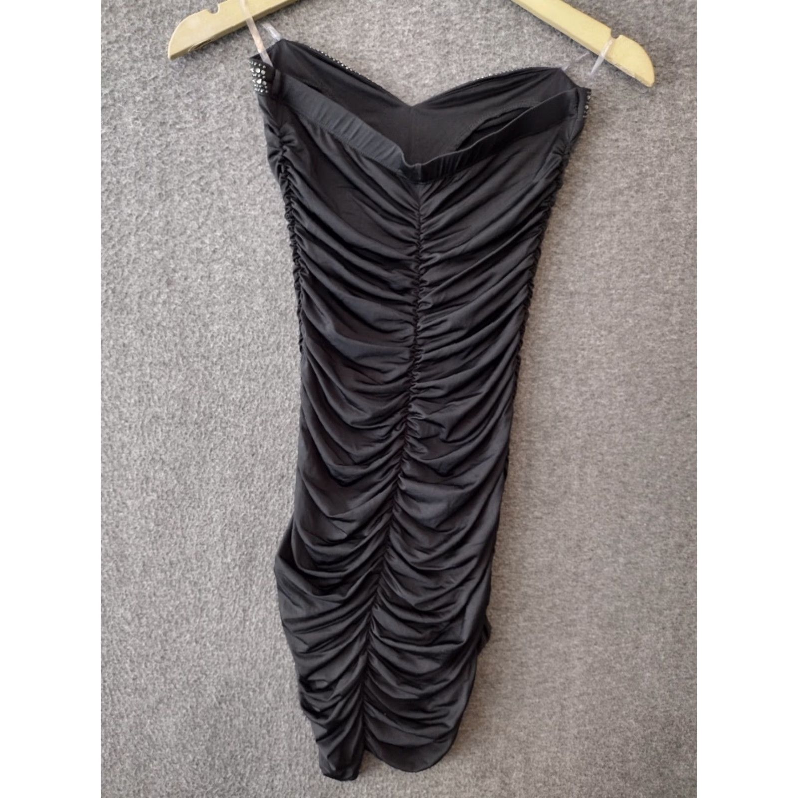 Vintage Twenty One Black Bodycon Party Cocktail Dress S Twenty One Dress Party Black S Sleeveless Off-Shoulder Short Vintage No Size S / US 4 / IT 40 - 2 Thumbnail