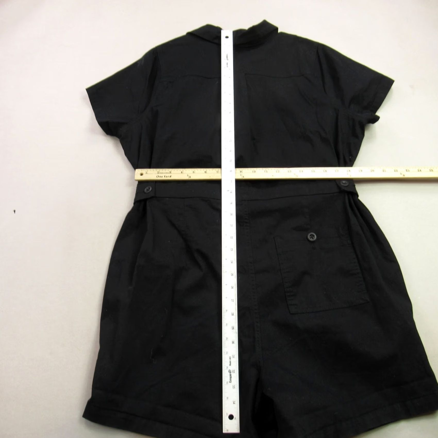 Torrid Torrid Romper Womens 14 Lightweight Twill Black Normcore Utility Jumper Short Sleeve Button Collared One-Piece Size XL / US 12-14 / IT 48-50 - 6 Thumbnail