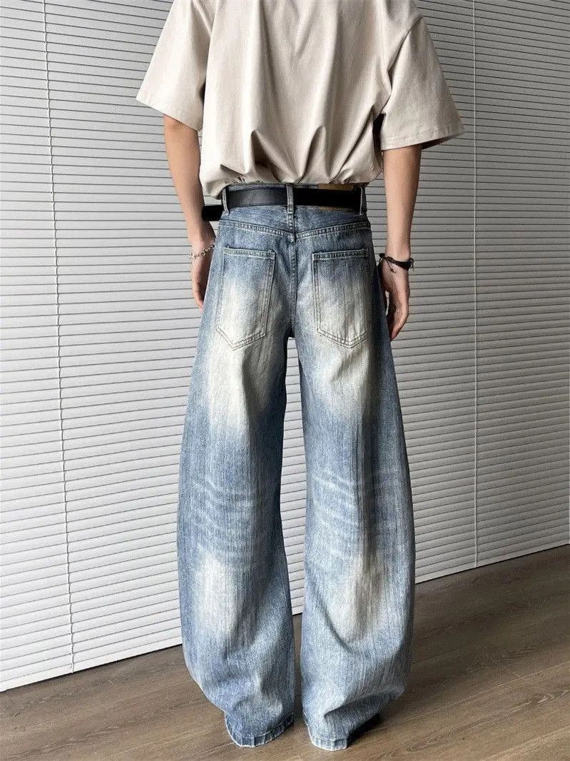 Japanese Brand Retro loose wide leg slightly flared jeans Size US 32 / EU 48 - 5 Thumbnail