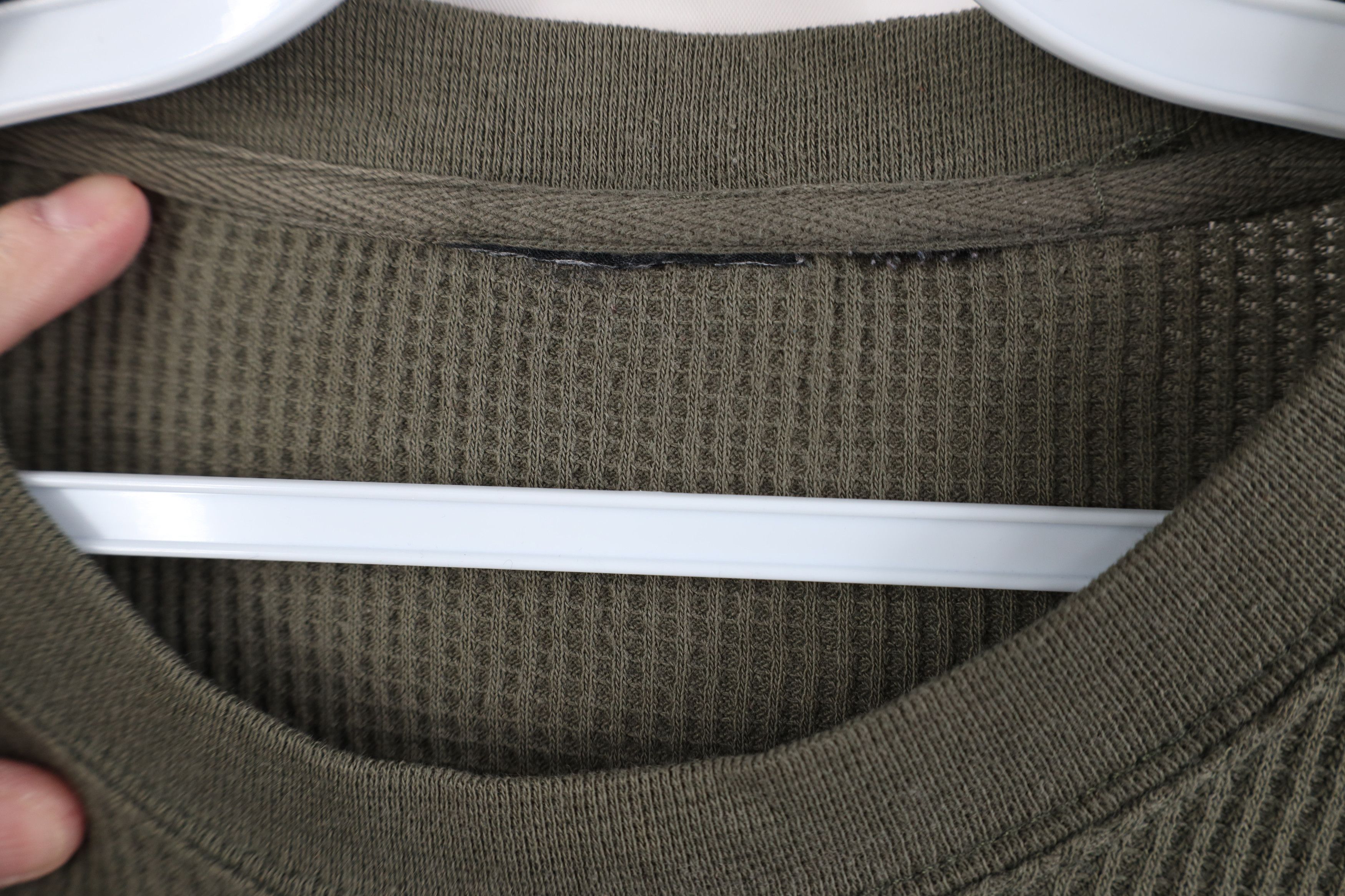Vintage Vintage 90s Y2K Streetwear Thermal Waffle Knit T-Shirt Green Size US S / EU 44-46 / 1 - 5 Thumbnail