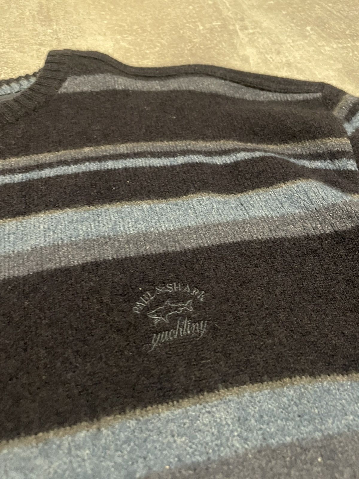 Paul & Shark Vintage Paul Shark Wool Striped Sweater 3XL Size US XXL / EU 58 / 5 - 6 Thumbnail