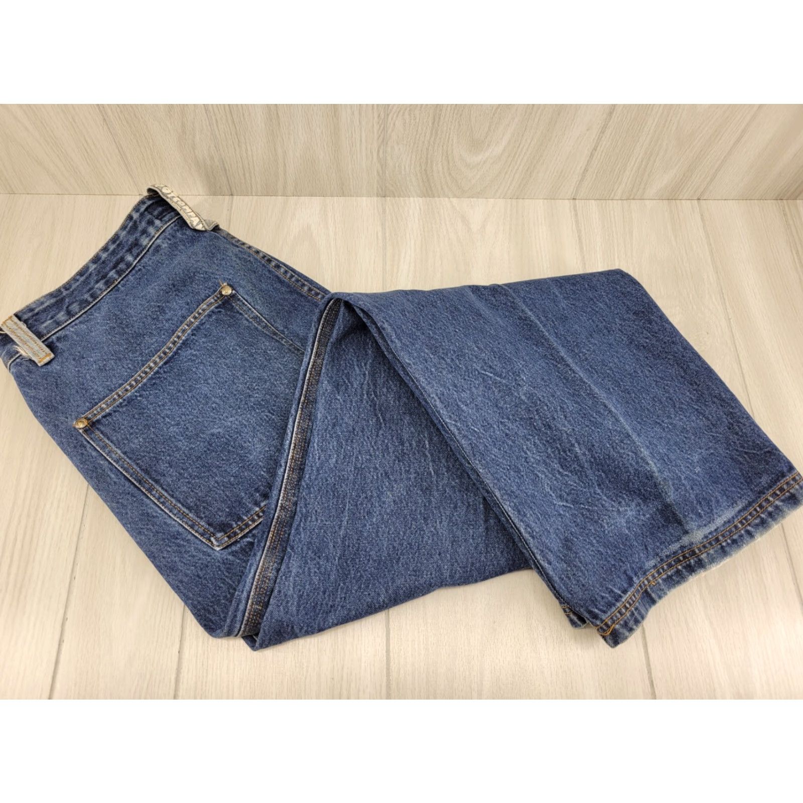 Timberland VINTAGE Timberland Jeans Baggy 90s Mens Regular Blue Denim 38x32 Belt Loops Pockets Logo Patch Distressed? Not Distressed Size US 38 / EU 54 - 4 Thumbnail