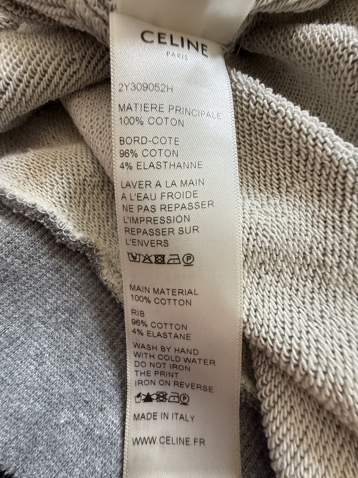 Celine SS21 Celine Dancing Kid Hedi studded logo hoodie gray Hedi Size US L / EU 52-54 / 3 - 25 Thumbnail