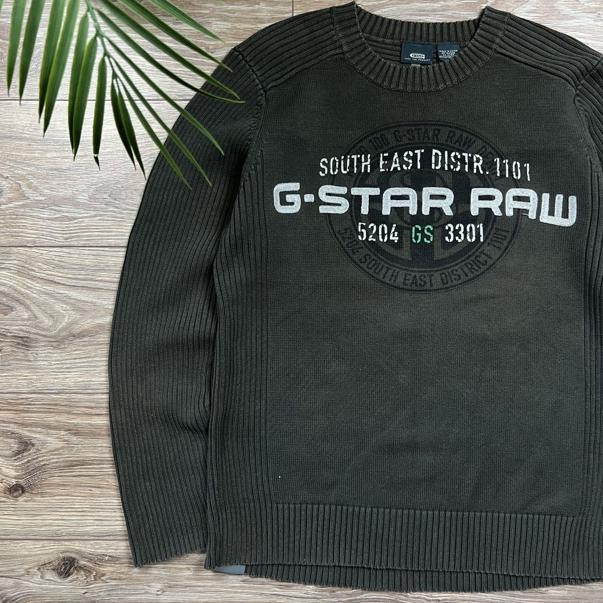 G-Star 00s G-Star Raw Vintage Avant Garde Knit Military Sweater Size US XL / EU 56 / 4 - 2 Thumbnail