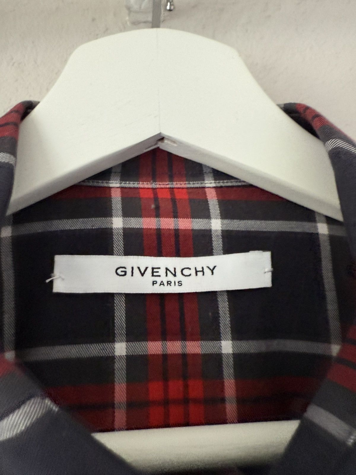 Givenchy Tartan Shirt with Paneled Contrast Inserts Size US M / EU 48-50 / 2 - 6 Thumbnail