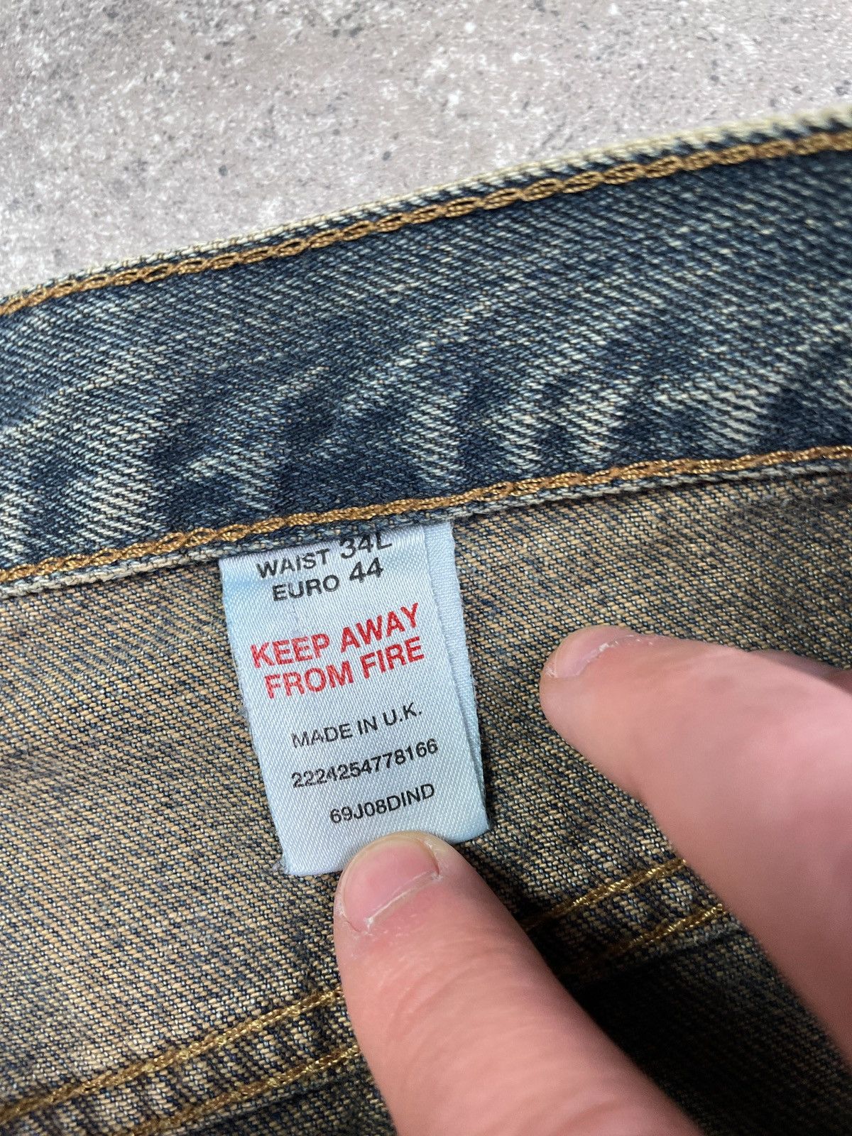 Japanese Brand × Vintage Vintage Y2K Japanese Wide Leg Mossy Denim Balenciaga Style Size US 33 - 5 Thumbnail
