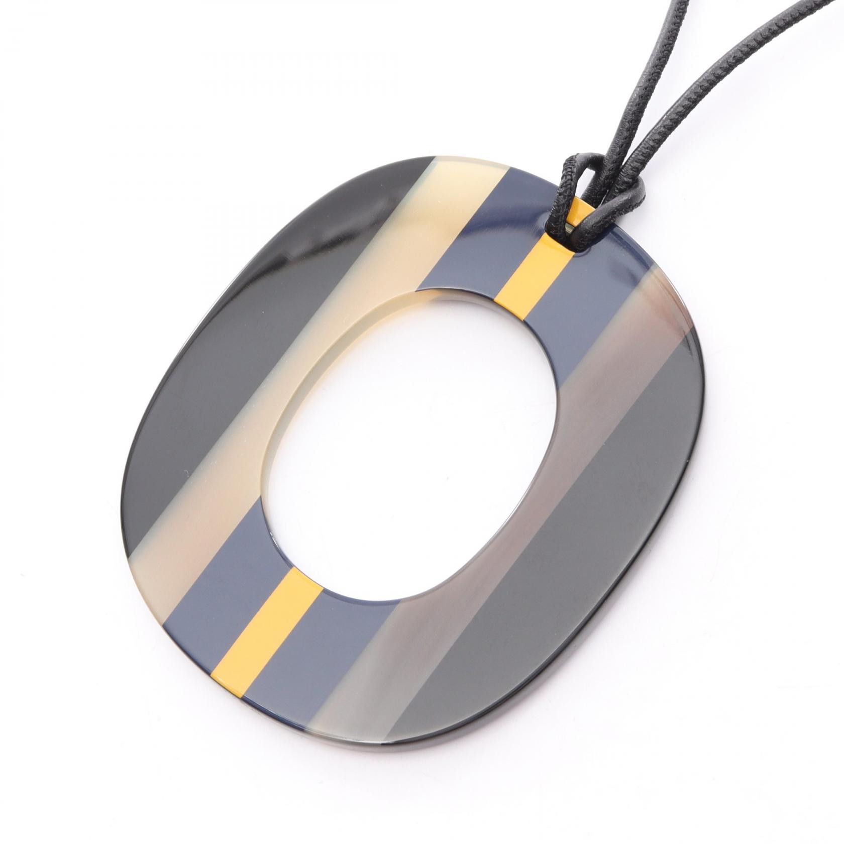 Hermes Hermes Hermes Ism Pop Buffalo Horn Leather Necklace Leather Necklace DUTY FREE for USA Size ONE SIZE - 1 Thumbnail