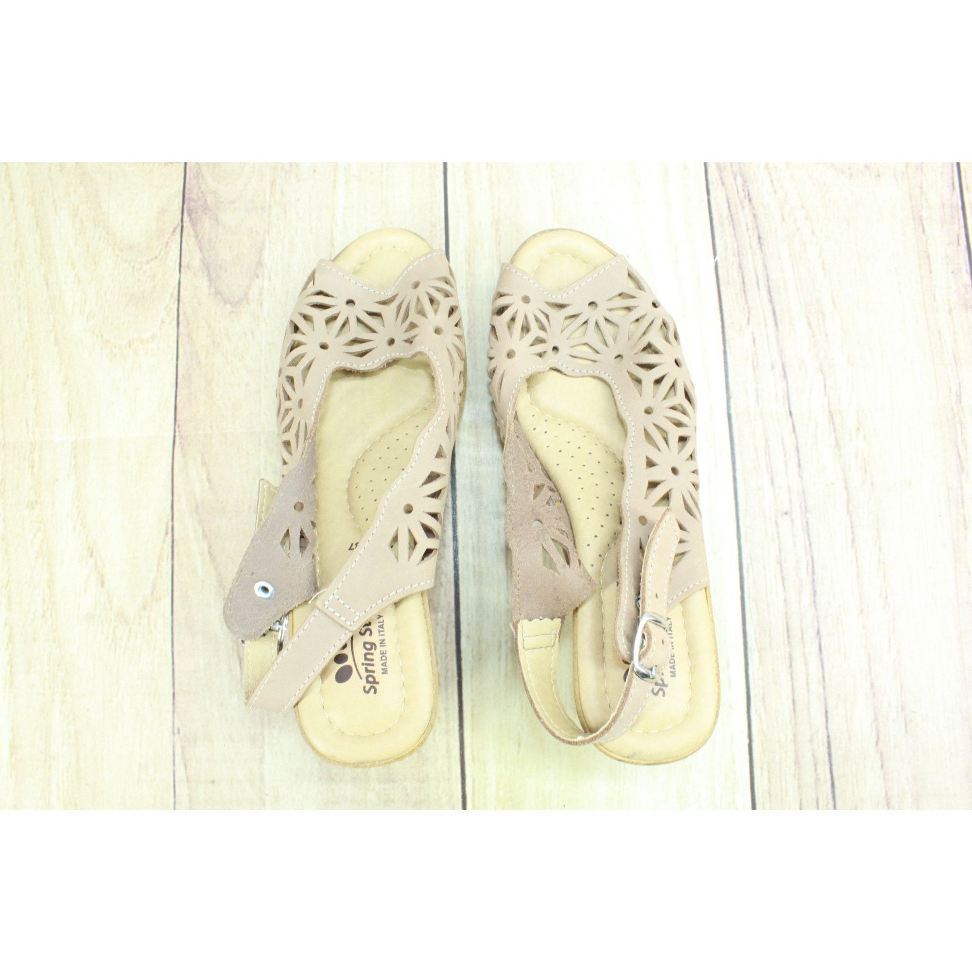 Leather Spring Step Abigail Women's Slingback Wedge Sandals 37 US 7 Size US 7 / IT 37 - 7 Thumbnail
