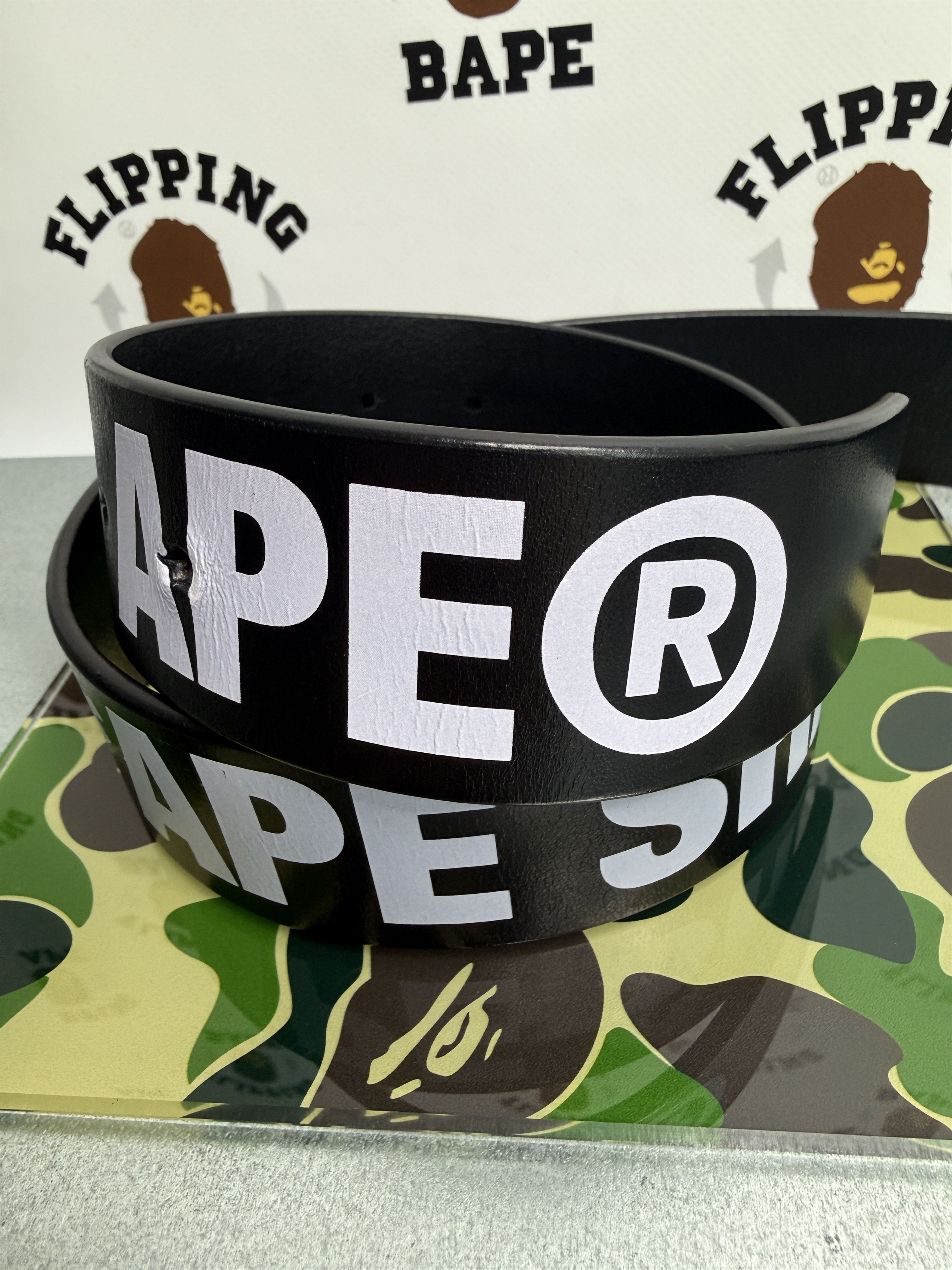 Bape BAPE A BATHING APE LEATHER BELT (L/36) Size 36 - 3 Thumbnail