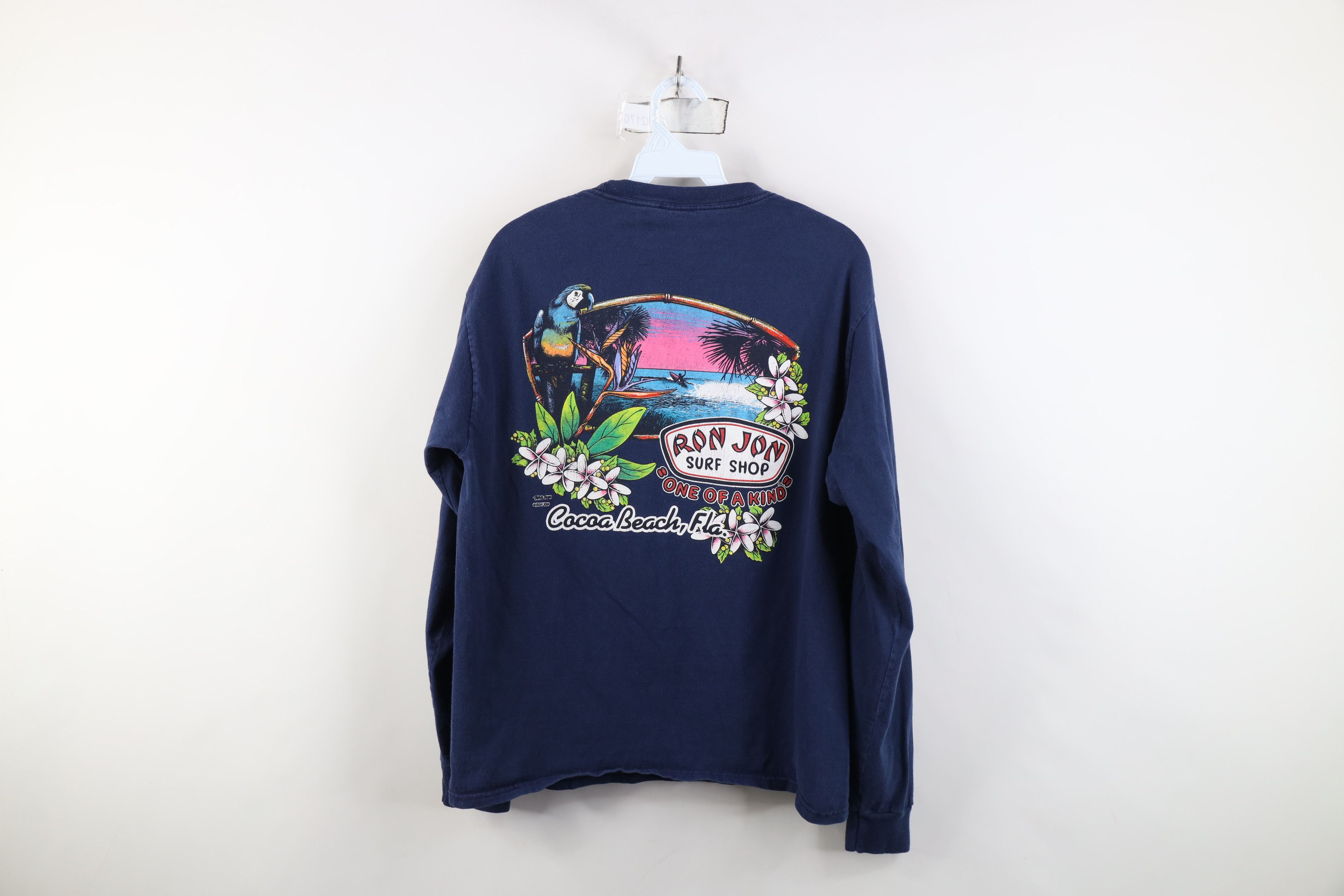 Vintage Vintage Ron Jon Surf Shop Spell Out Surf Long Sleeve T-Shirt Size US M / EU 48-50 / 2 - 14 Thumbnail