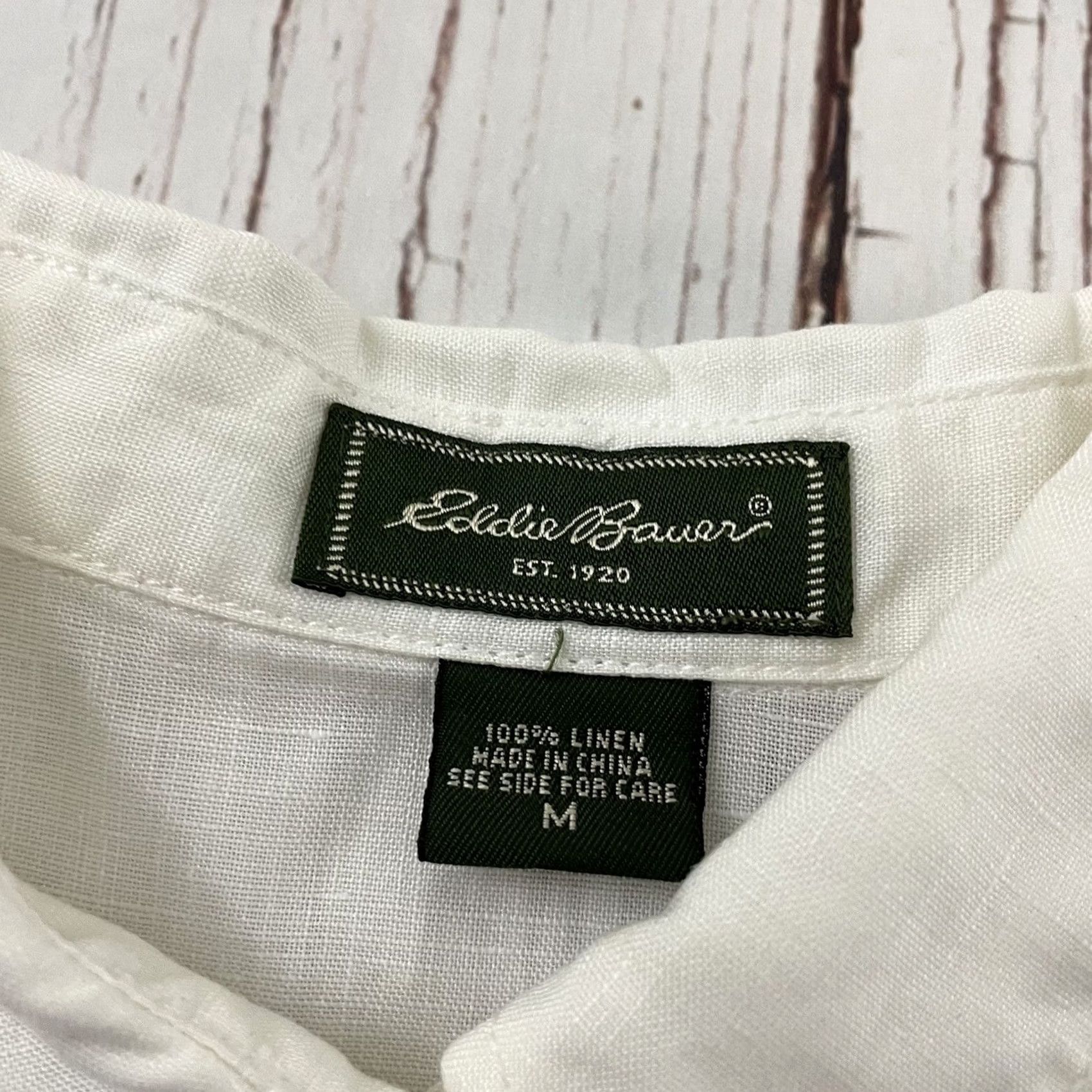 Eddie Bauer Eddie Bauer White Linen Top Blouse Shirt Women's M Size M / US 6-8 / IT 42-44 - 2 Thumbnail