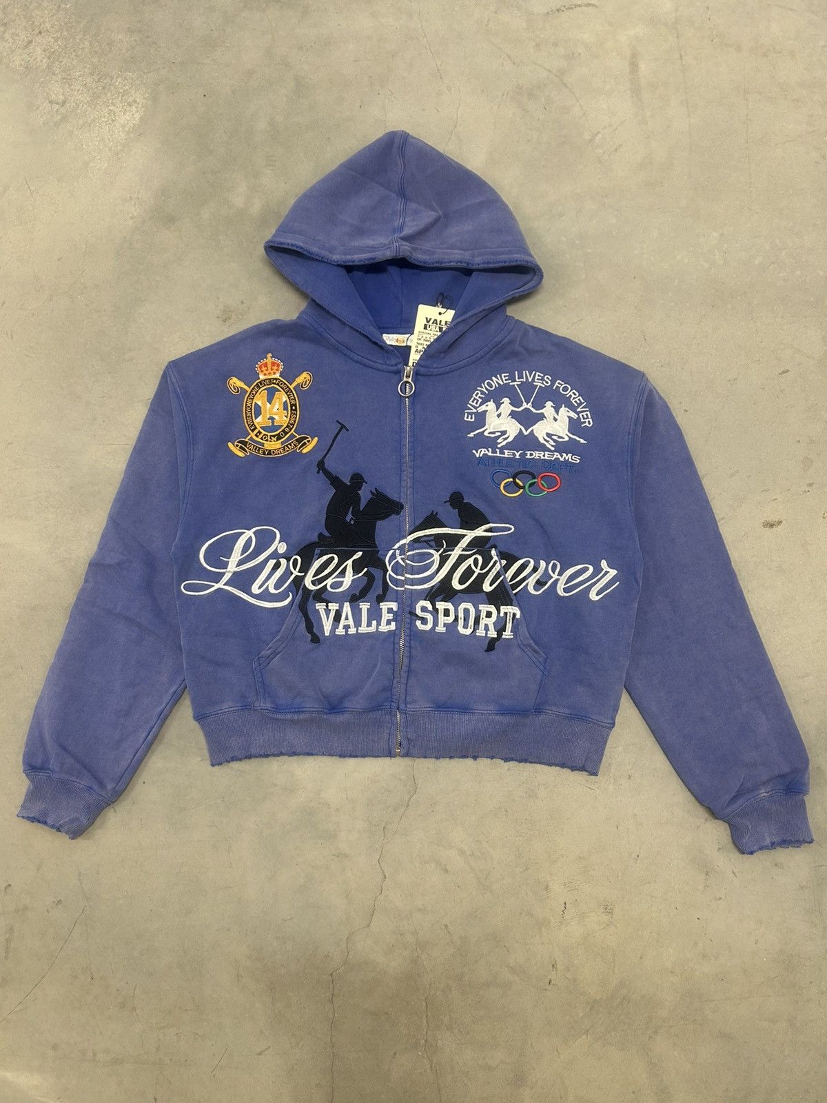 Vale Vale Forever Valley Dreams Blue Schwab Zip Up Hoodie New Size US S / EU 44-46 / 1 - 1 Thumbnail