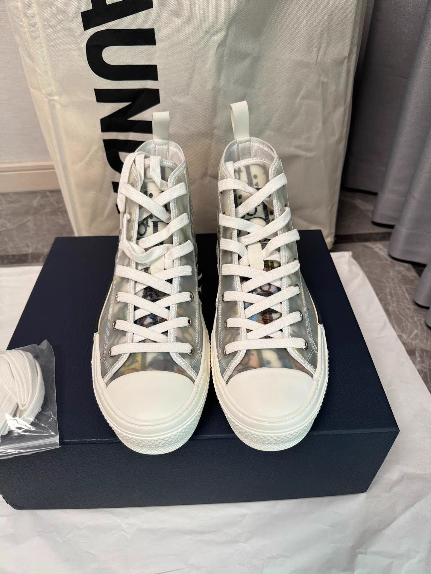 Dior DIOR B23 Alex Foxton High-Top Sneakers K6 Size US 7 / EU 40 - 2 Thumbnail