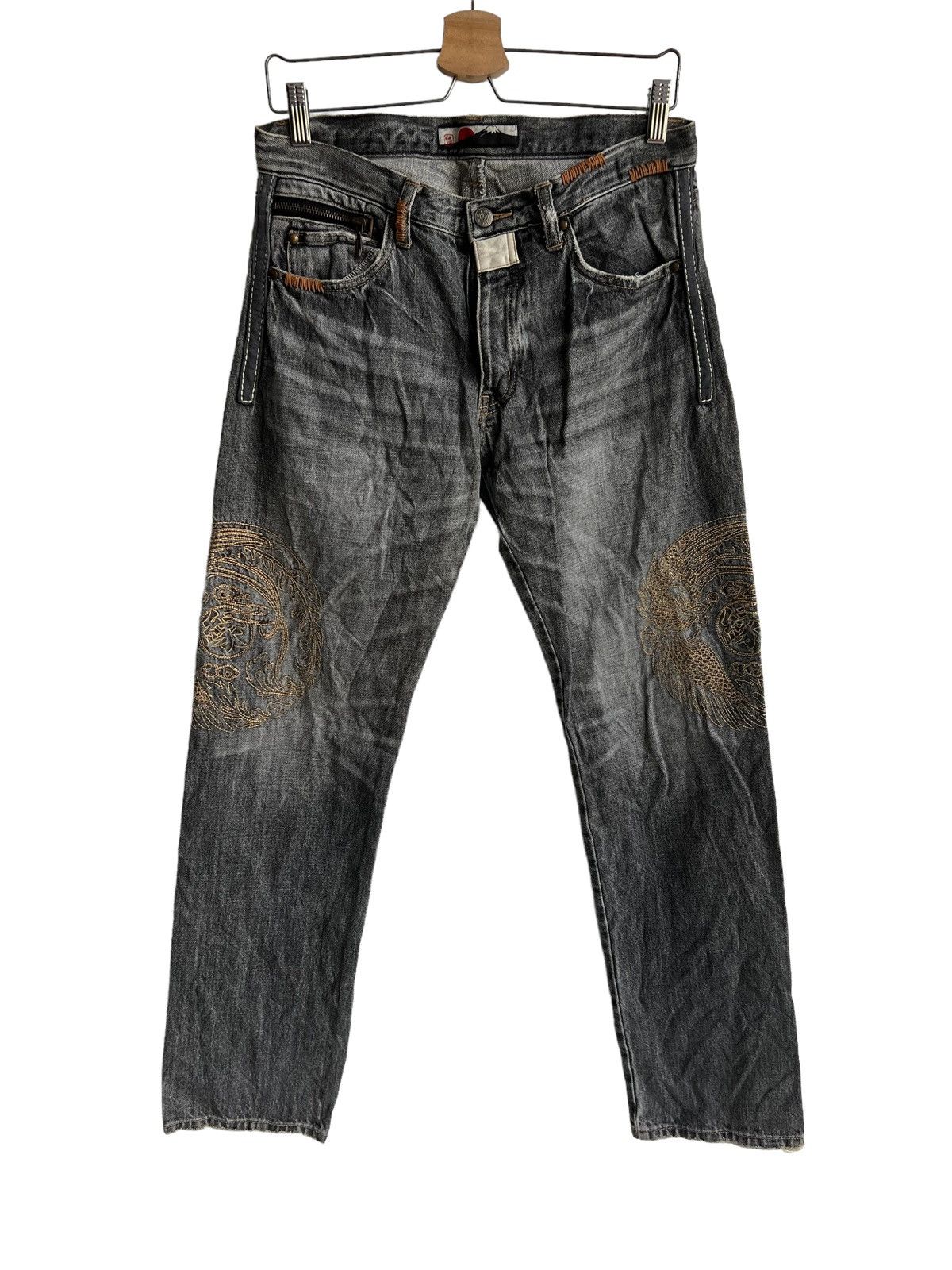 Karakuri Tamashii Karakuri Tamashi Royal Phenix 🇯🇵 Embroidery Baggy Denim Size US 32 / EU 48 - 4 Thumbnail