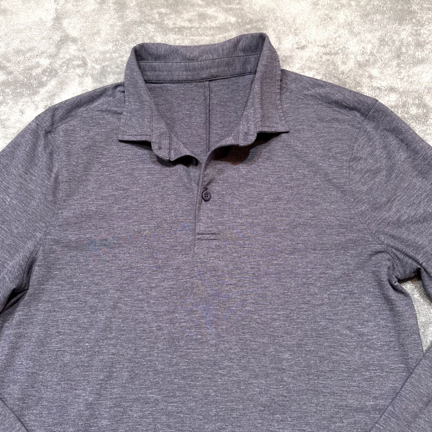 Lululemon Lululemon Polo Shirt Mens Medium Blue Long Sleeve Stretch Moisture Wicking Size US M / EU 48-50 / 2 - 2 Thumbnail