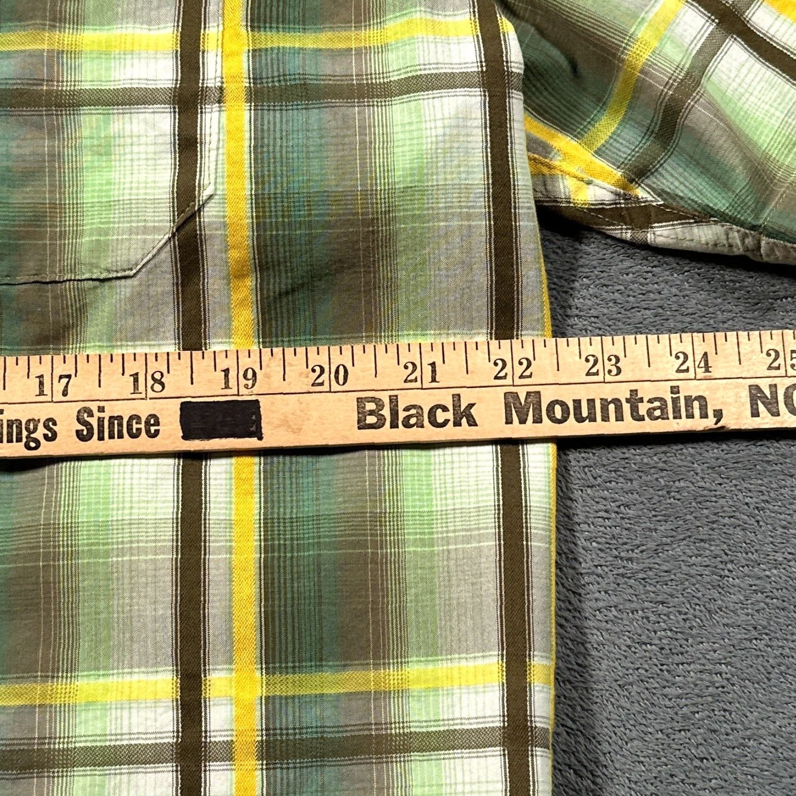 Prana Prana Shirt Mens Large Green Yellow Plaid Short Sleeve Button Up Outdoor Casual Size US L / EU 52-54 / 3 - 5 Thumbnail