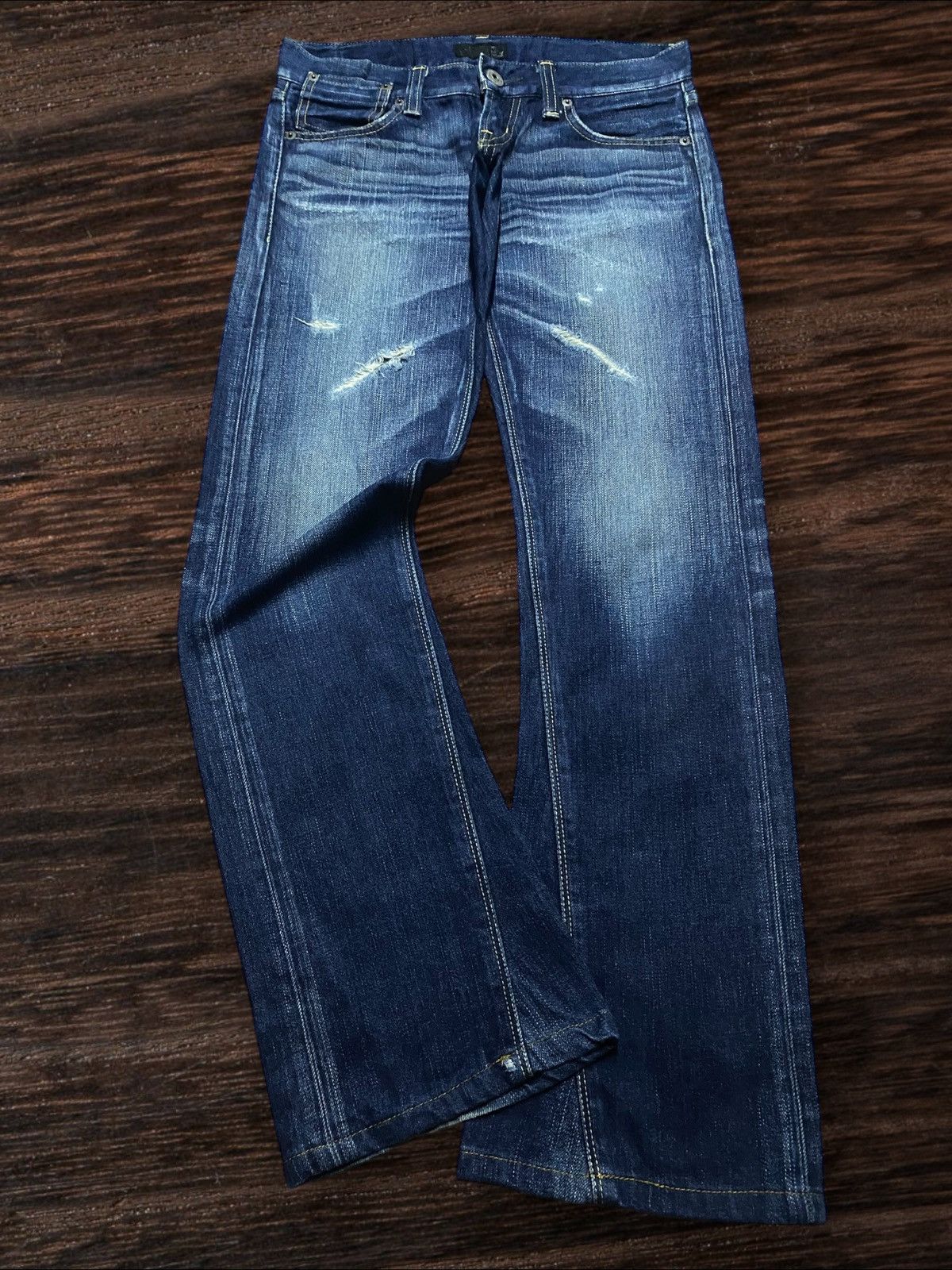 MOUSSY Moussy Vintage Distressed Faded Wash Flare Woman Jeans Size US 30 / EU 46 - 1 Thumbnail