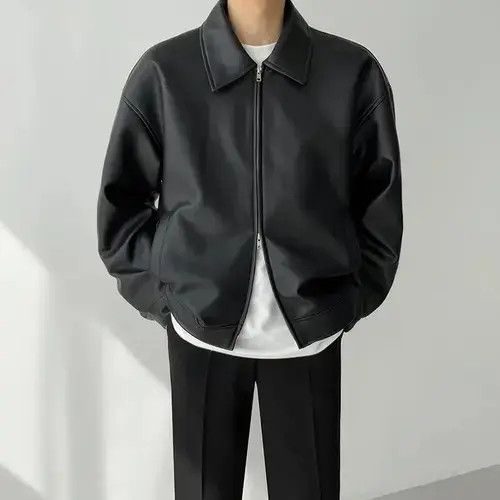 Japanese Brand Artificial leather Hip Hop Gothic Rock Bomber Jacket Coat Size US L / EU 52-54 / 3 - 1 Thumbnail