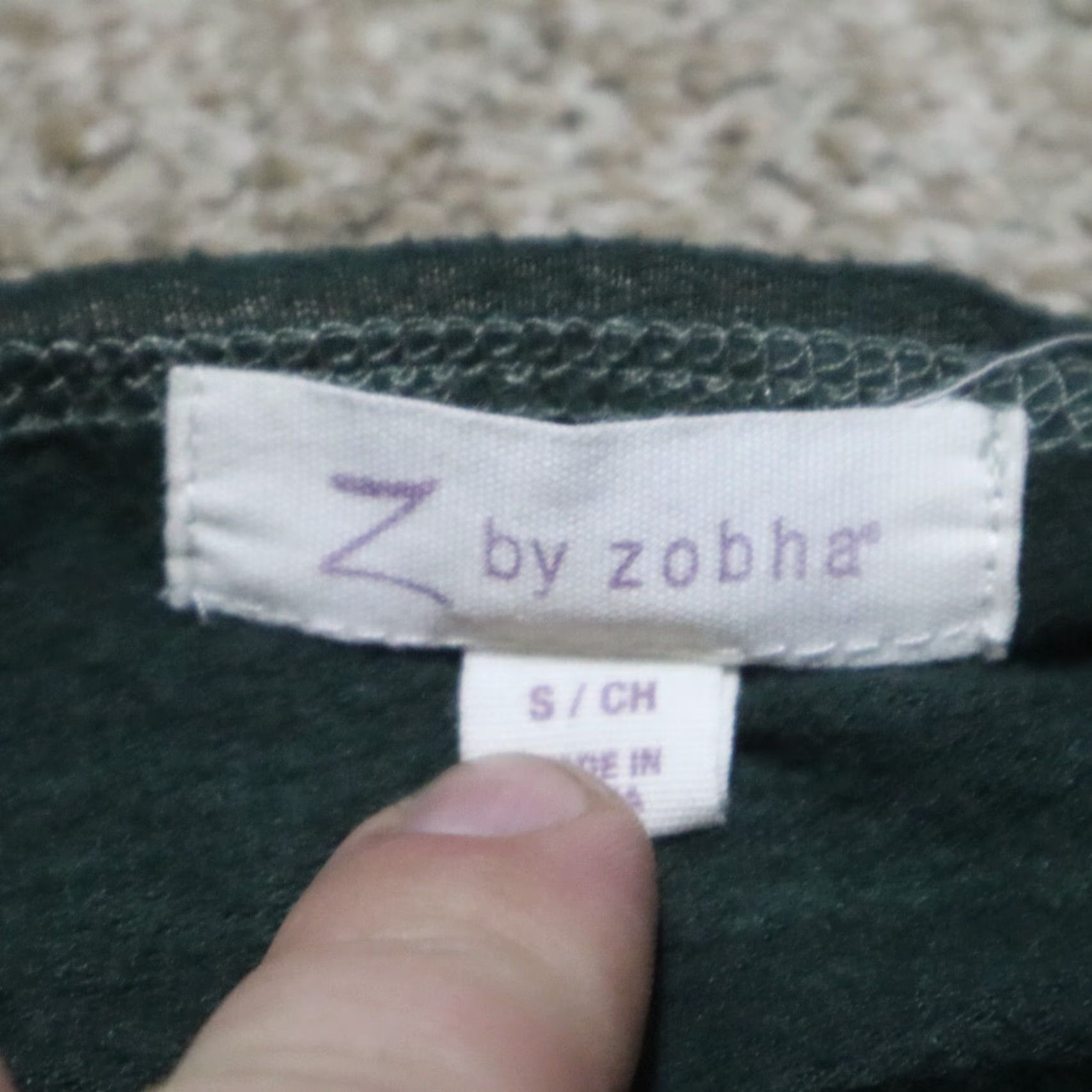Arrow Z by Zobha Shirt Womens S Green Long Sleeve Knit Top w/ Front Pocket Size S / US 4 / IT 40 - 3 Thumbnail