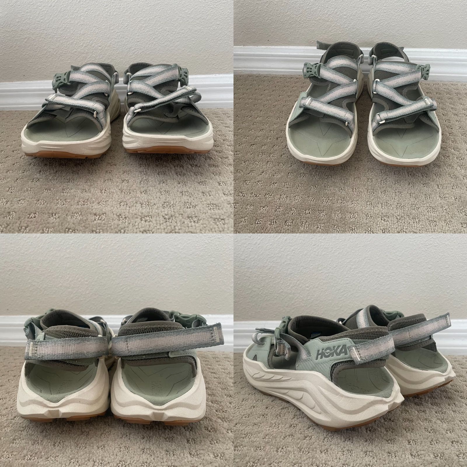 HOKA ONE ONE Infini Hike Sandals Men‎ 12.5D Tc Sea Moss Oat Milk  162570-SMLK HOKA ONE ONE Infini Hike Sandals Men 12.5D Tc Sea Moss Oat  main image 2